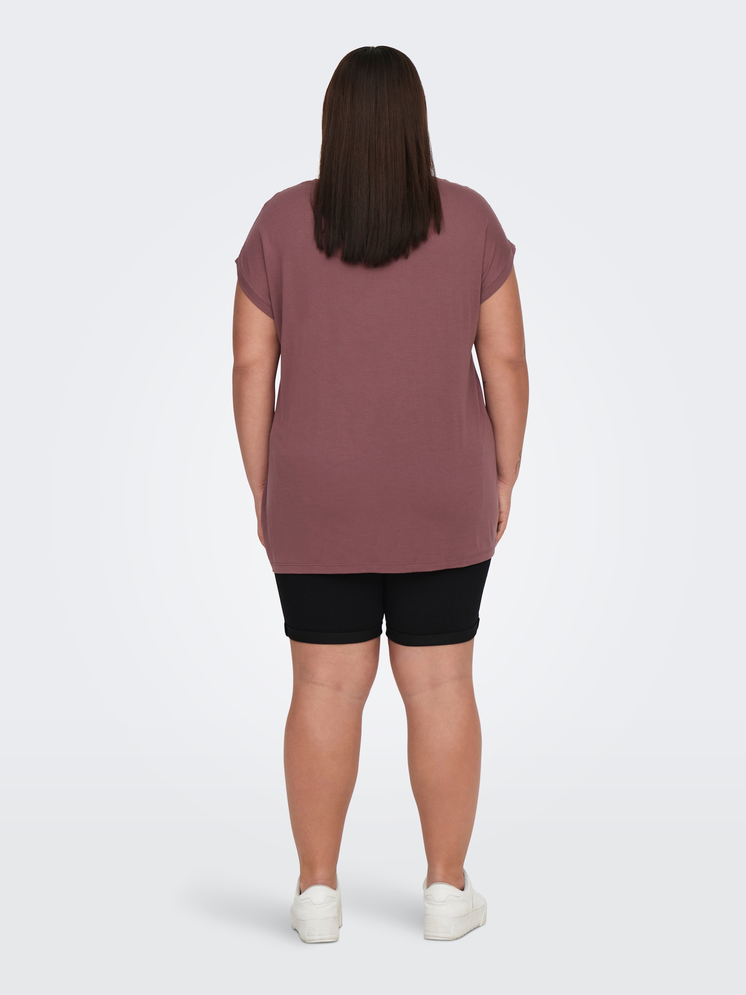 ONLY CARMAKOMA Spitzenshirt »CARFLAKE LIFE S/S MIX TOP JRS NOOS« Viskose, regular fit