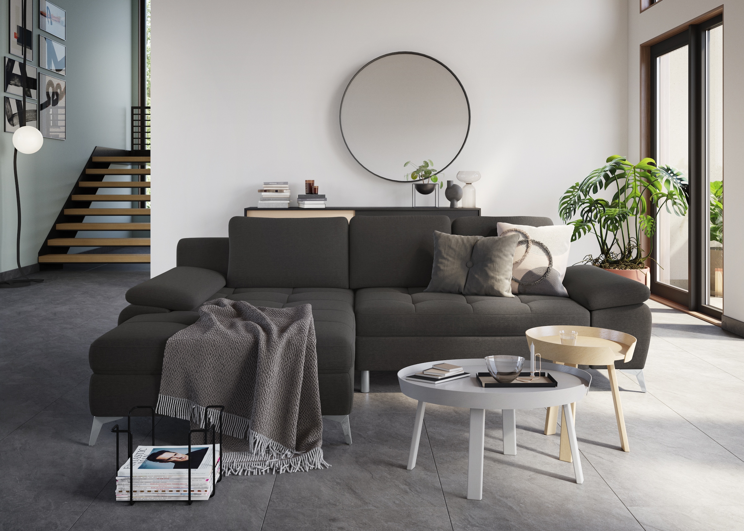 sit&more Ecksofa »Latigo L-Form« mit Recamiere, wahlweise mit Bettfunktion günstig online kaufen