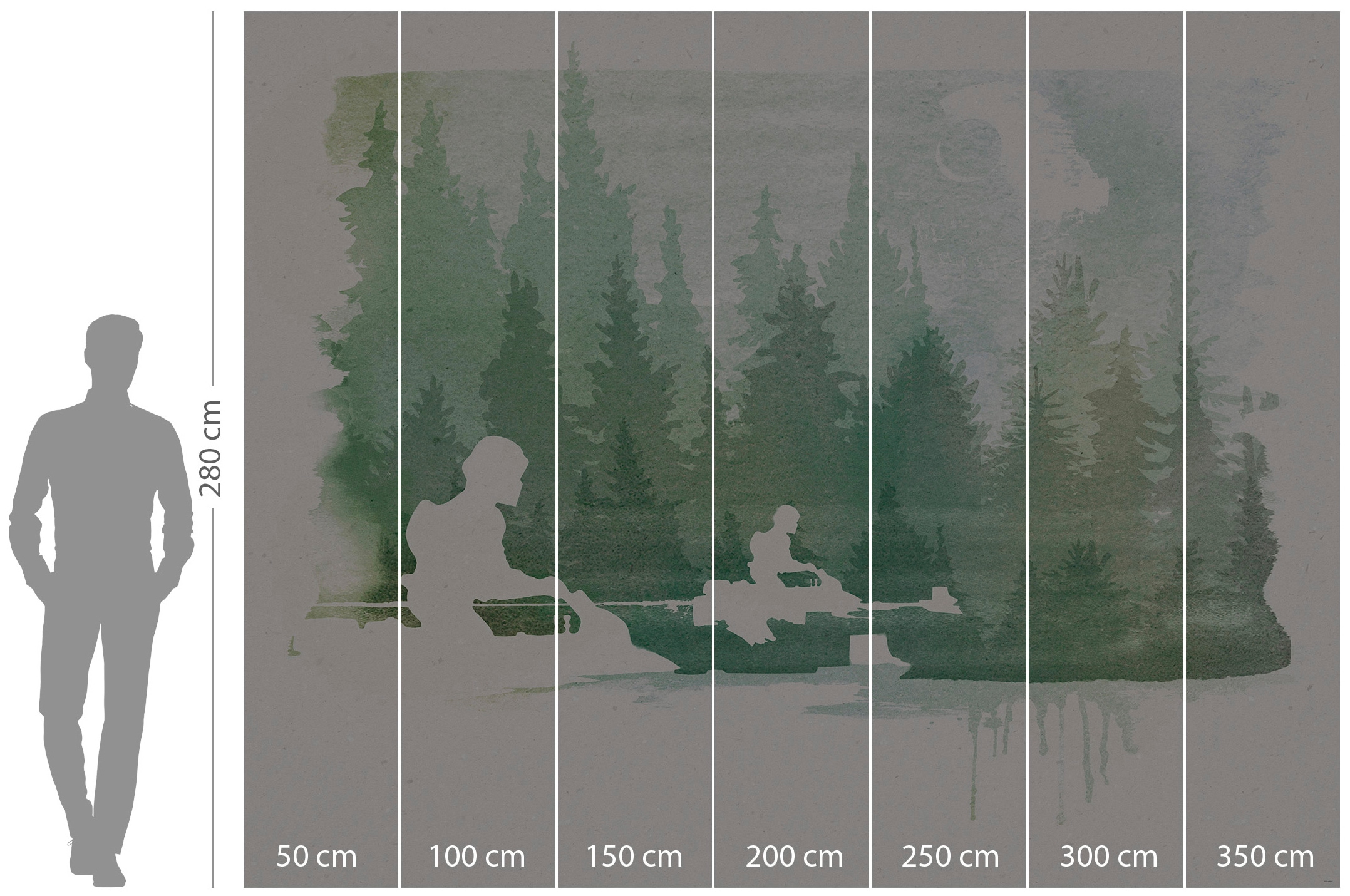 Komar Vliestapete »Digitaldruck Vlies - Star Wars Endor Speeders - Größe 350 x 280 cm«, bedruckt, Kinderzimmer