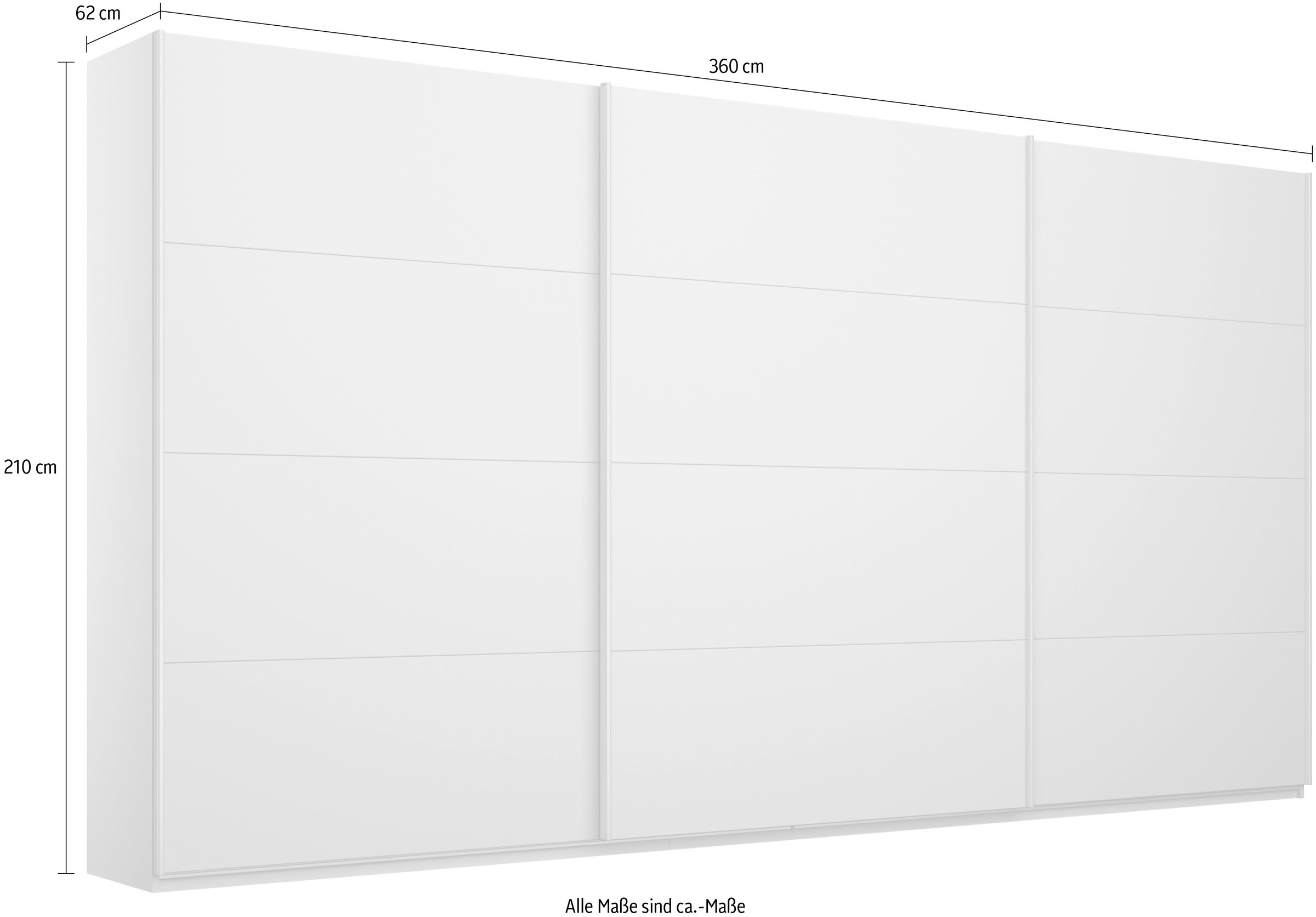 rauch Schwebetürenschrank »Kleiderschrank Schrank Garderobe KOLUNA mit Dekor-Front«, inkl. 2 Innenschubladen sowie extra Einlegeböden MADE IN GERMANY