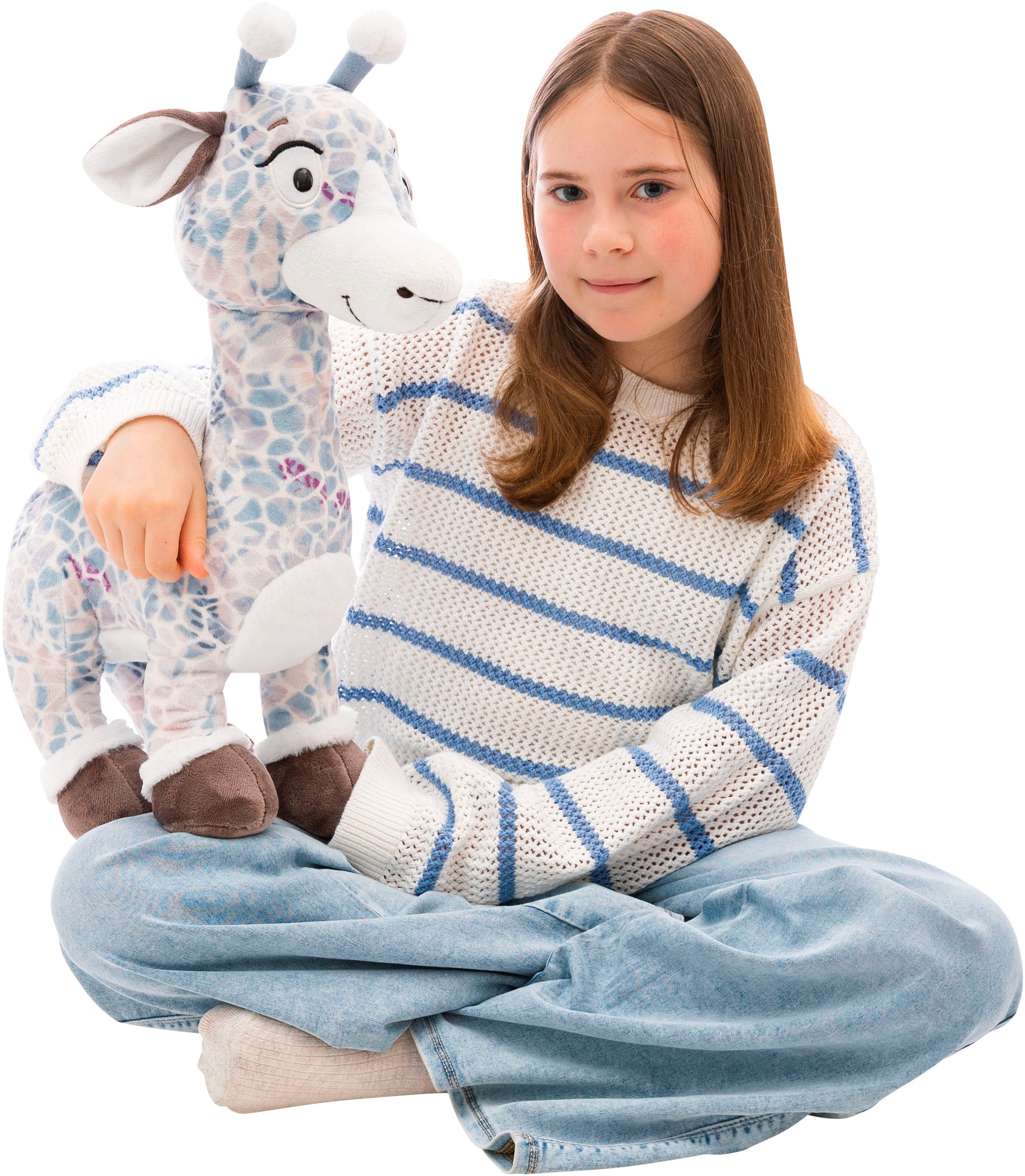 Nici Kuscheltier »Winter, Giraffe Winny Winterfur, 50 cm stehend«, sitzend; enthält recyceltes Material