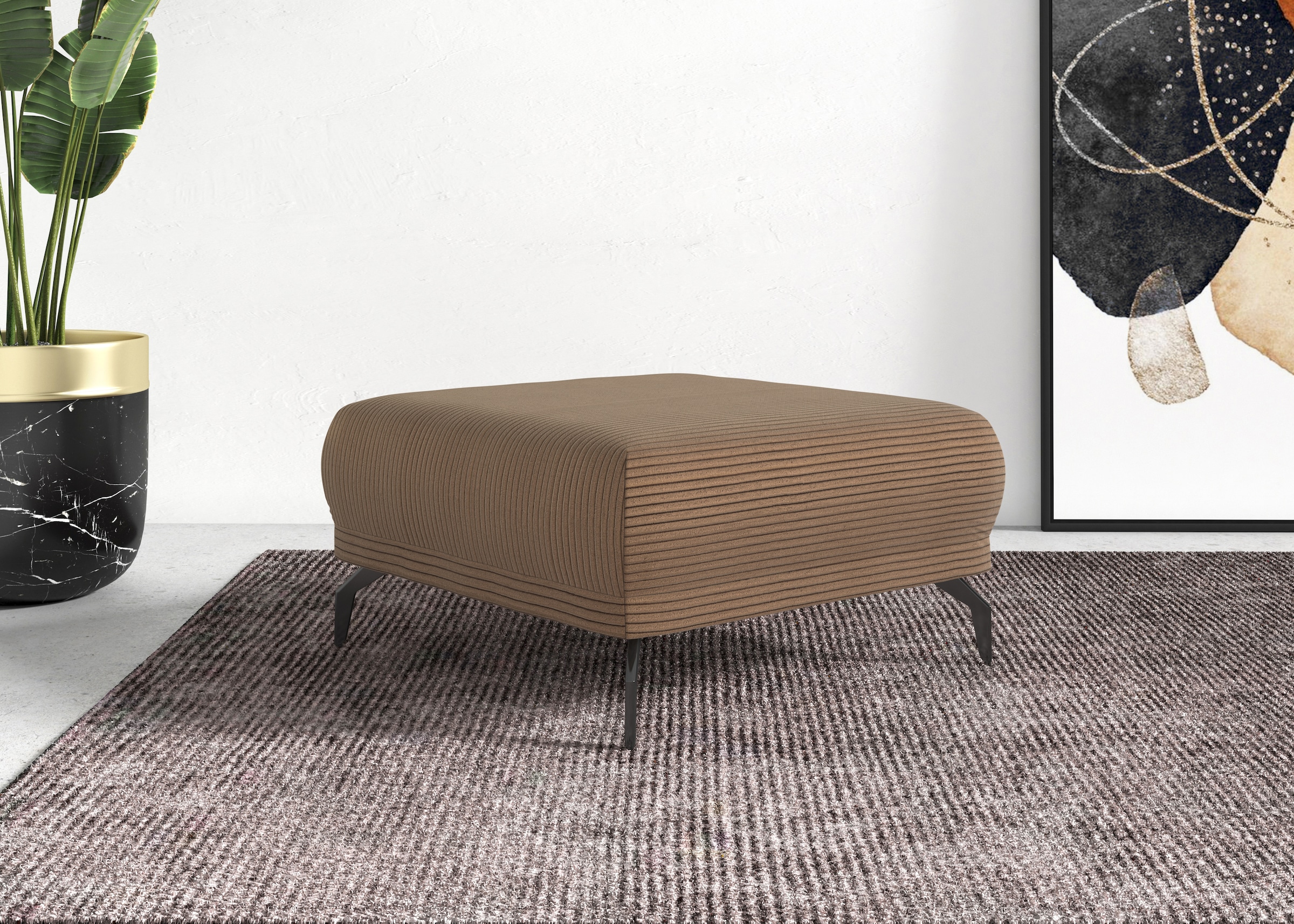 INOSIGN Hocker »Coco«, Cord-Bezug in 2 Ausführungen, Füßen 15 cm hoch günstig online kaufen