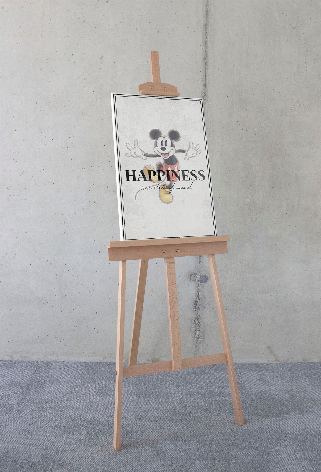 Komar Leinwandbild »Mickey Be Kind - Größe 40 x 60 cm«, Disney, (1 St., 40 x 60 cm (Breite x Höhe), Keilrahmenbild mit Echtholzrahmen, Kinderzimmer