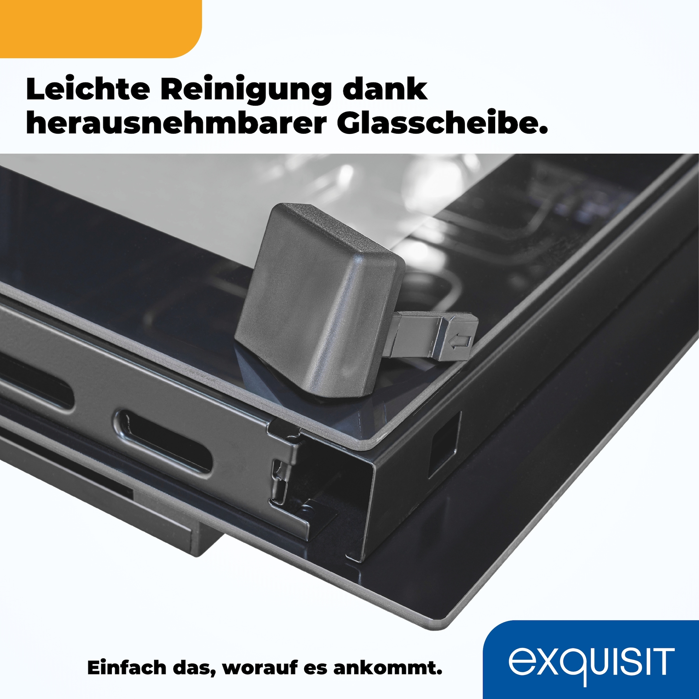 exquisit Backofen-Set »EHE258-UBZ-020-Set schwarz« Backofen | Glaskeramikkochfeld, 2 Stk. tlg. Vielseitiger Grill und 4-Zonen-Glaskeramikkochfeld – einfach & sicher!