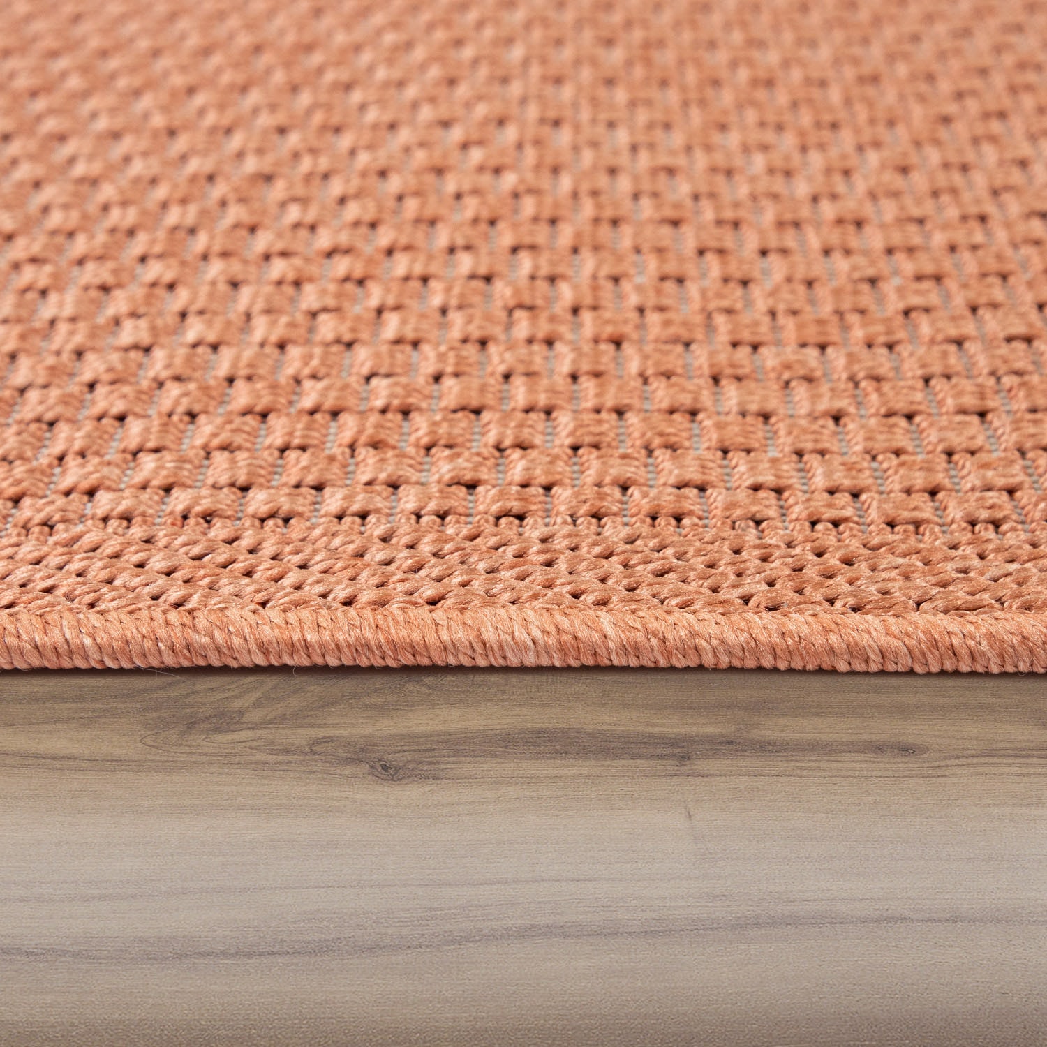Paco Home Teppich »Timber 125«, rund, 4 mm Höhe, Flachgewebe, Sisal Optik, In- und Outdoor geeignet, Wohnzimmer