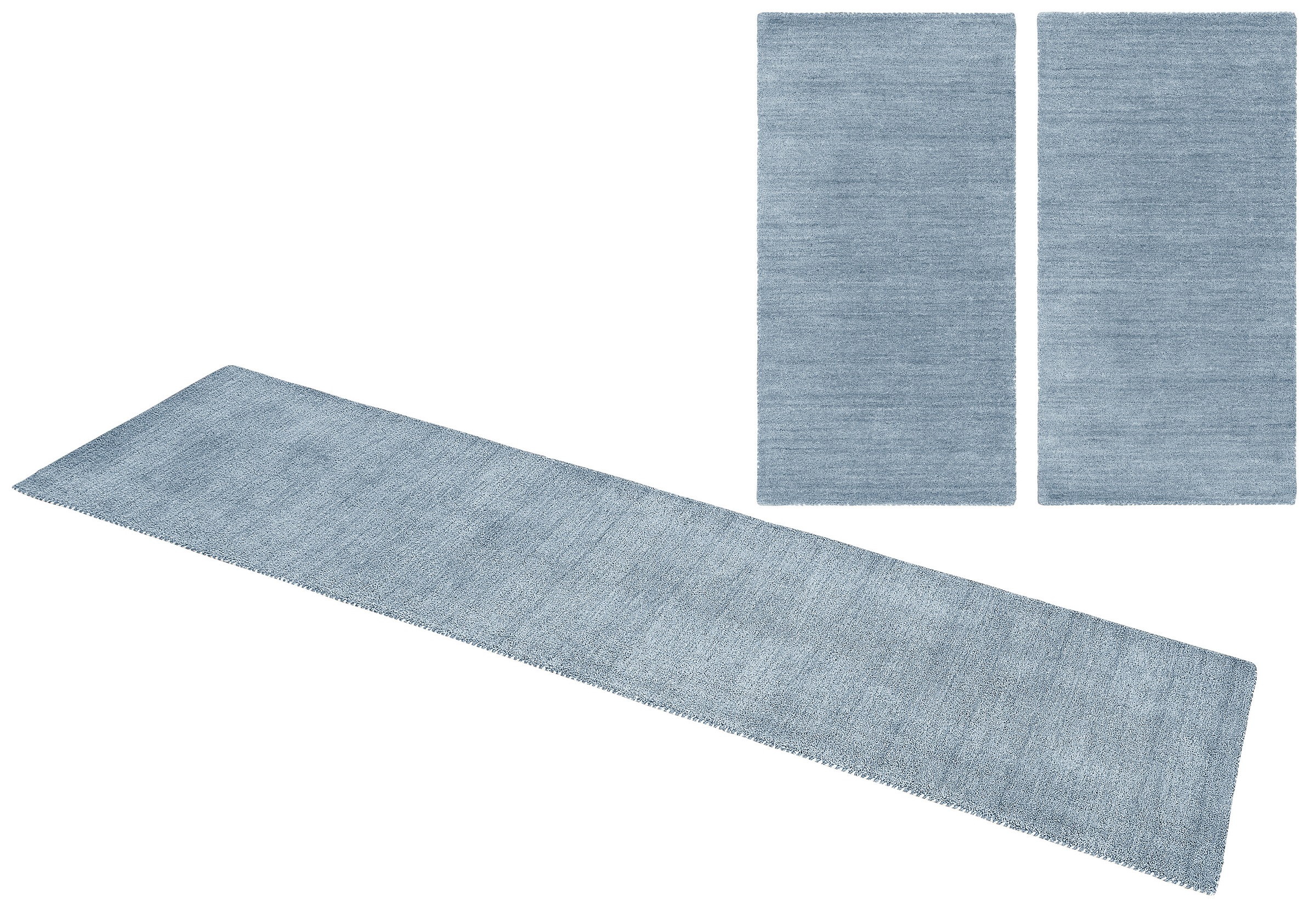 THEKO Bettumrandung »Gabbeh Uni, Handweb Teppich, meliert, reine Wolle« Höh günstig online kaufen