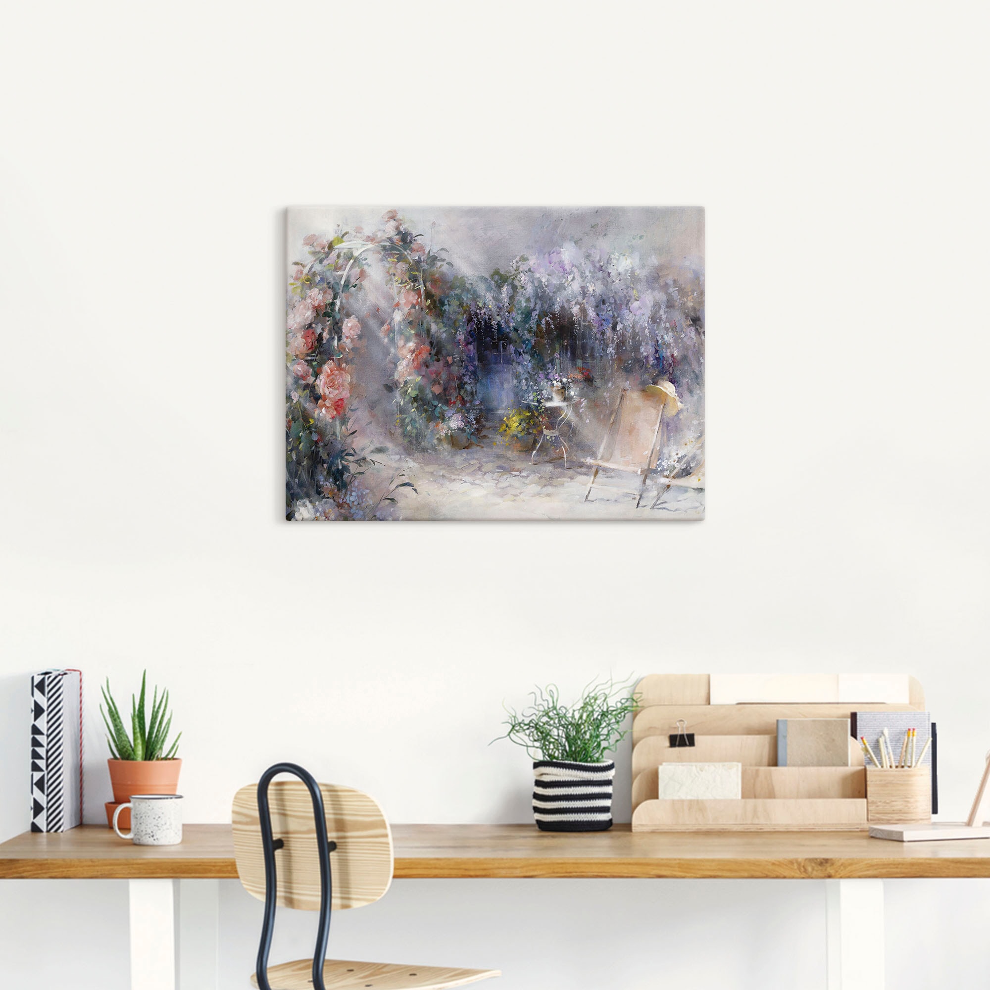 Artland Wandbild »Rosen und Flieder«, Garten, (1 St.), als Leinwandbild, Po günstig online kaufen