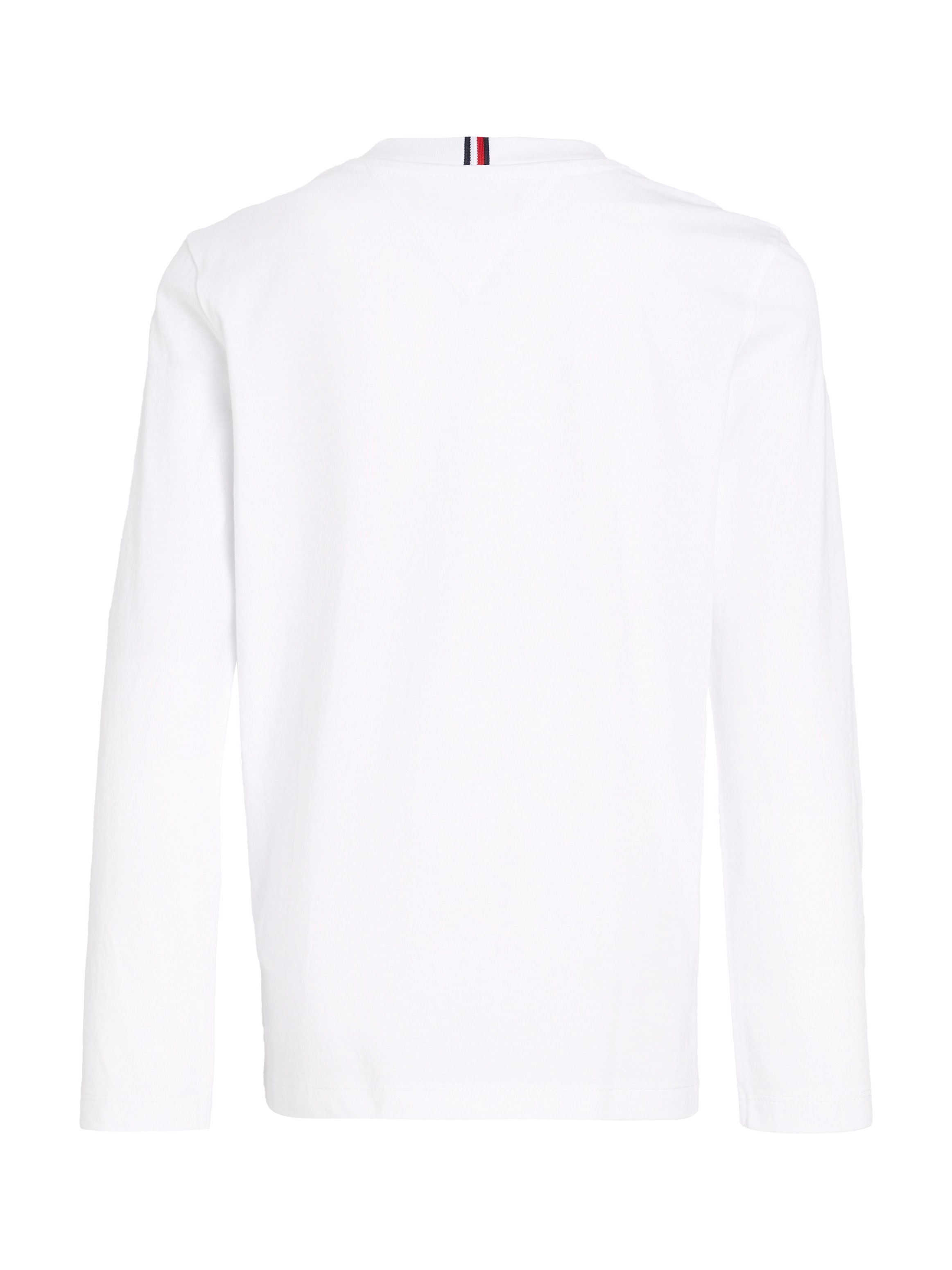 Tommy Hilfiger Langarmshirt »MONOTYPE FLOCK REGULAR TEE LS«, Kinder bis 16 Jahre mit Logoschriftzug