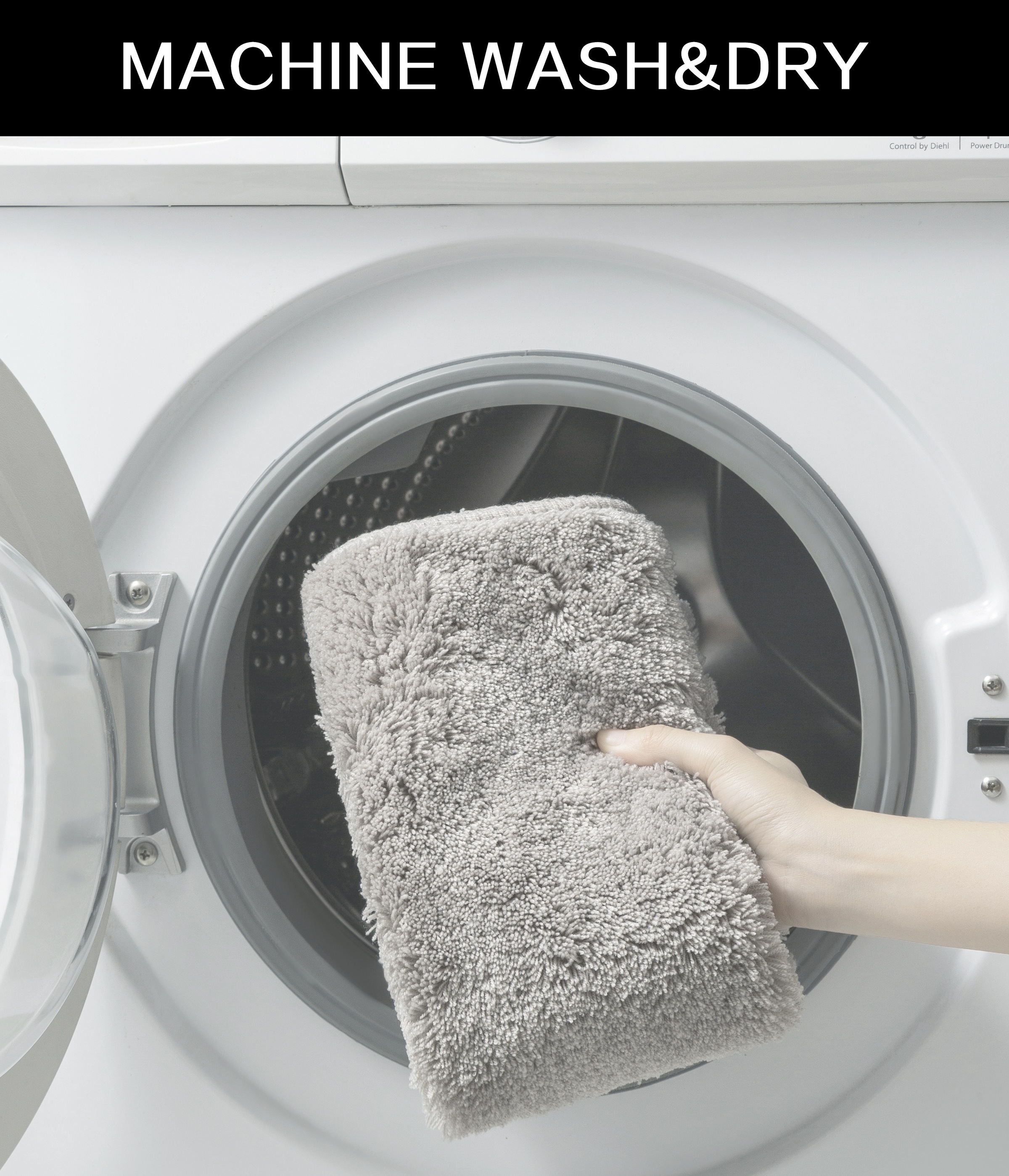 my home Badematte »Merida Kurzflor, Badteppich, Badvorleger, Badezimmer Teppich«, rutschhemmend beschichtet, fußbodenheizungsgeeignet-schnell trocknend-strapazierfähig, Badematten, Uni Farben, als halbrund und rechteckig erhältlich