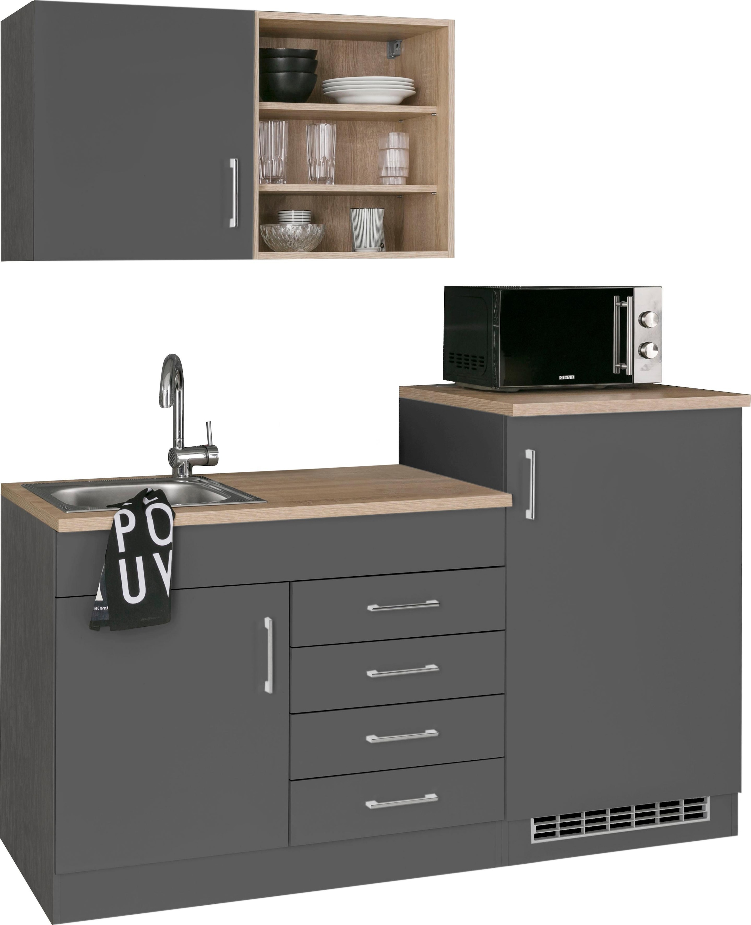 KOCHSTATION Pantryküche »KS-Mali« Breite 160 cm, mit E-Geräten