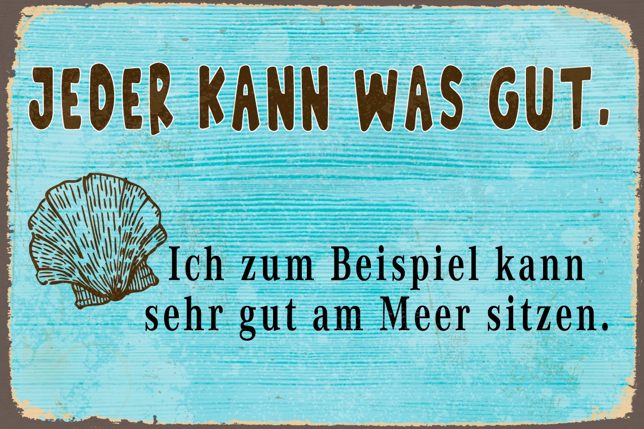 queence Metallbild »Jeder kann was«, Schriftzüge-Schriftzug, (1 St.), Stahlschilder