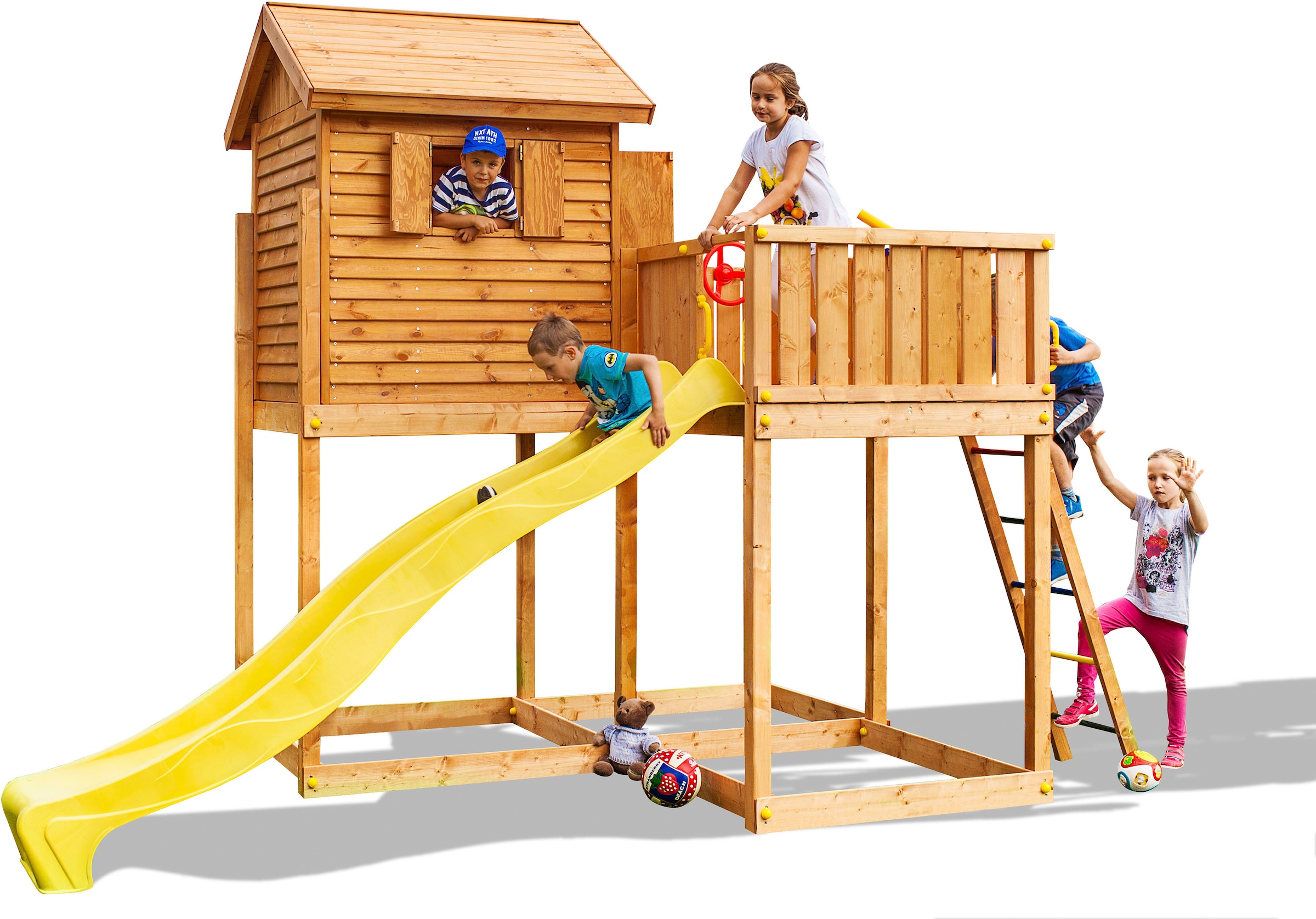 FUNGOO Spielturm »My SIDE«, Spielhaus mit Rutsche