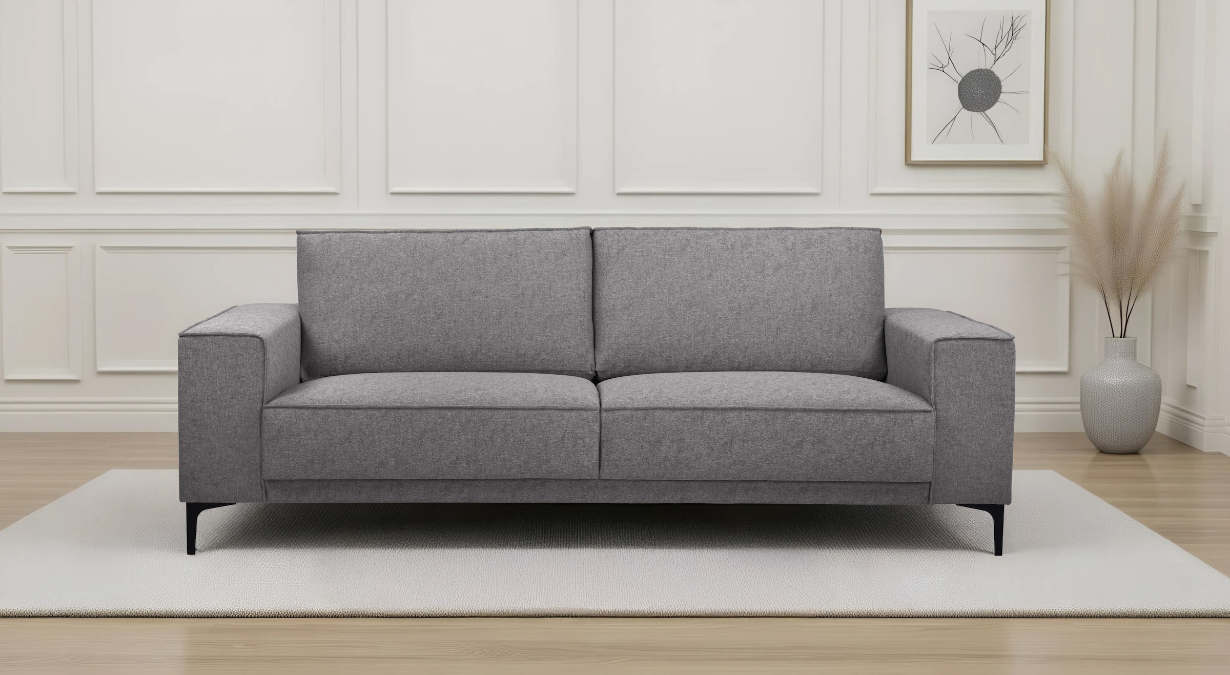 OTTO home 3-Sitzer »OLAND, B: 224 cm - Skandi-Design« Struktur, Flachgewebe günstig online kaufen