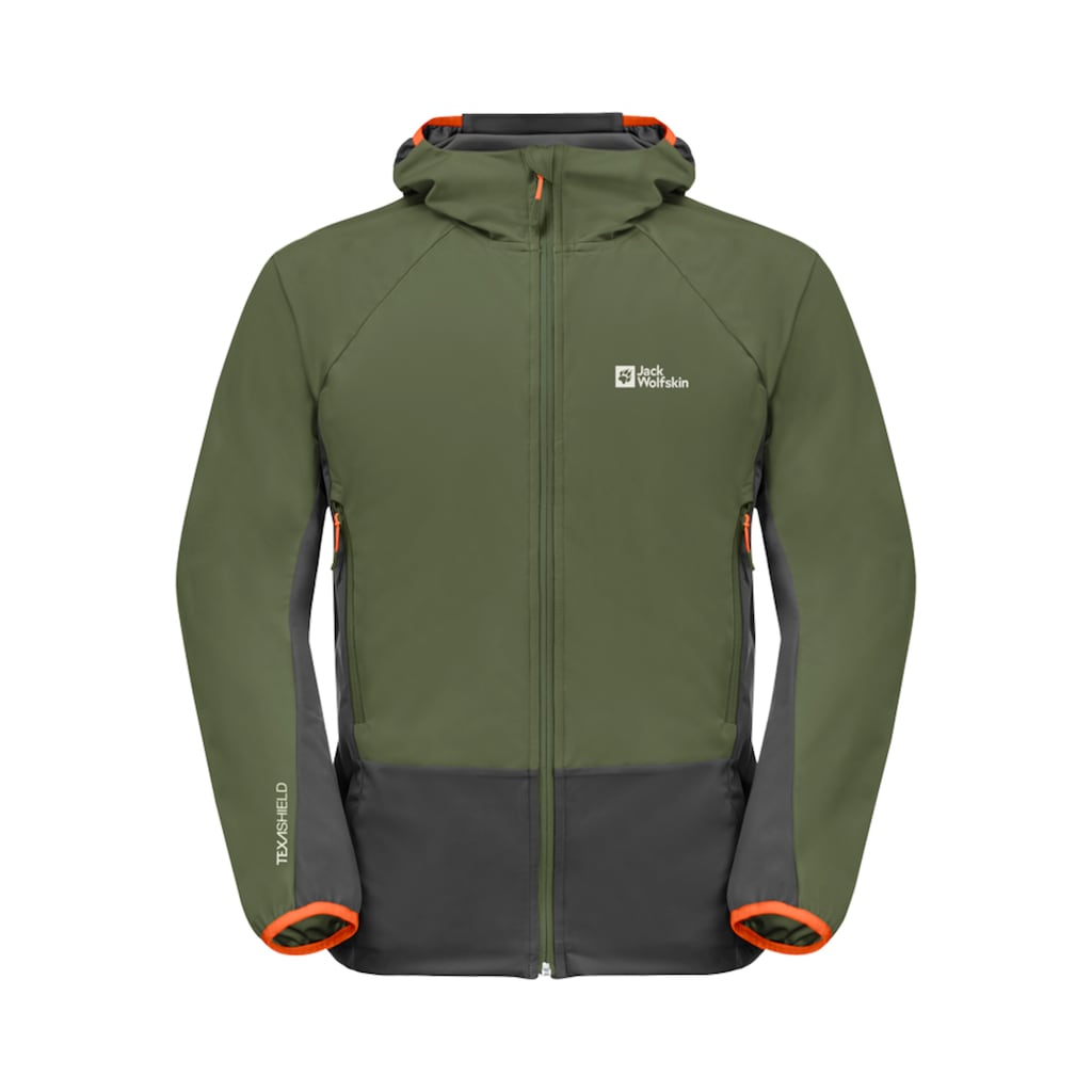 Jack Wolfskin Softshelljacke »EAGLE PEAK II HOODY M«, mit Kapuze