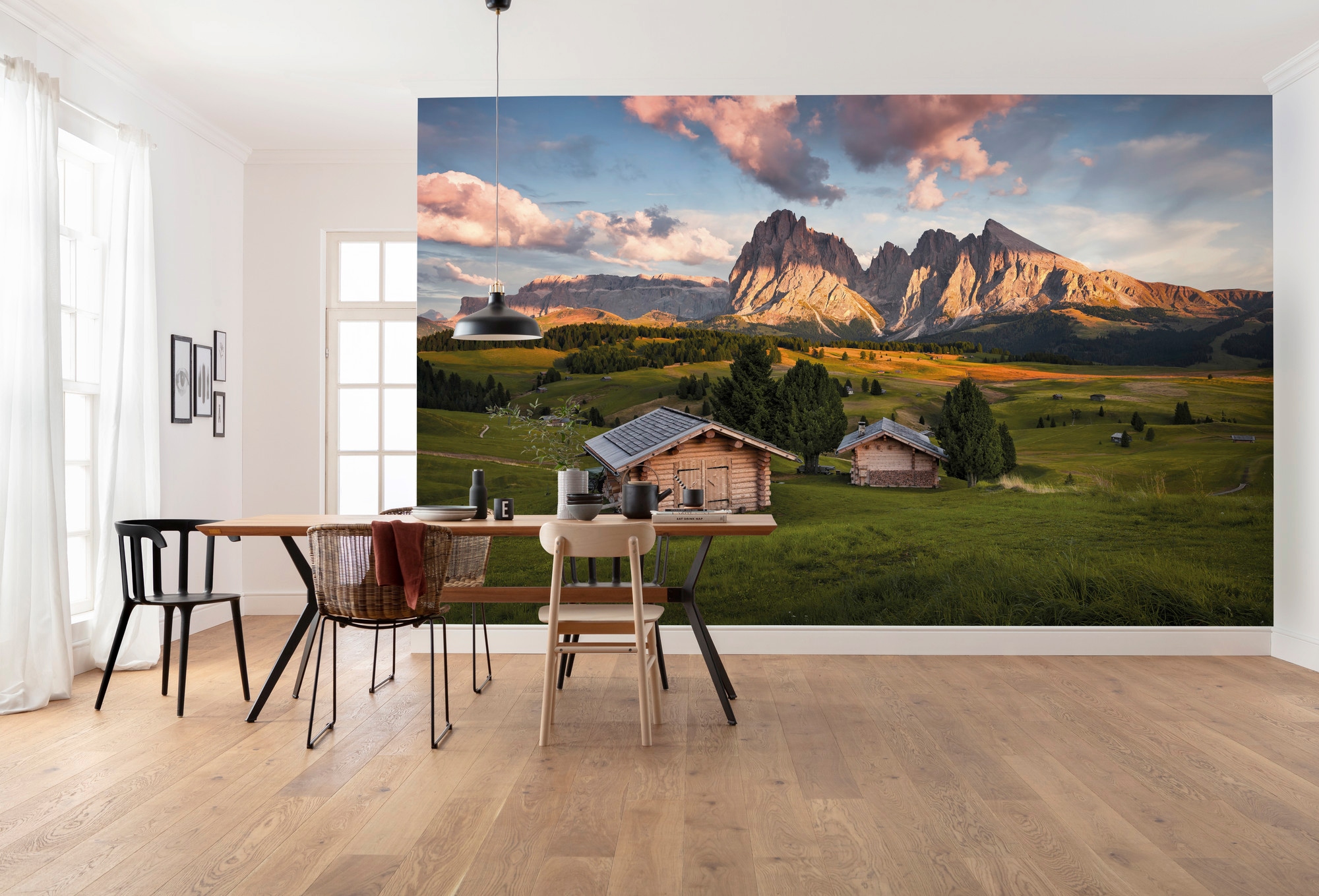 Komar Vliestapete »Digitaldruck Vlies -  Dolomitentraum - Größe 450 x 280 cm« bedruckt glatt Wohnzimmer, Schlafzimmer
