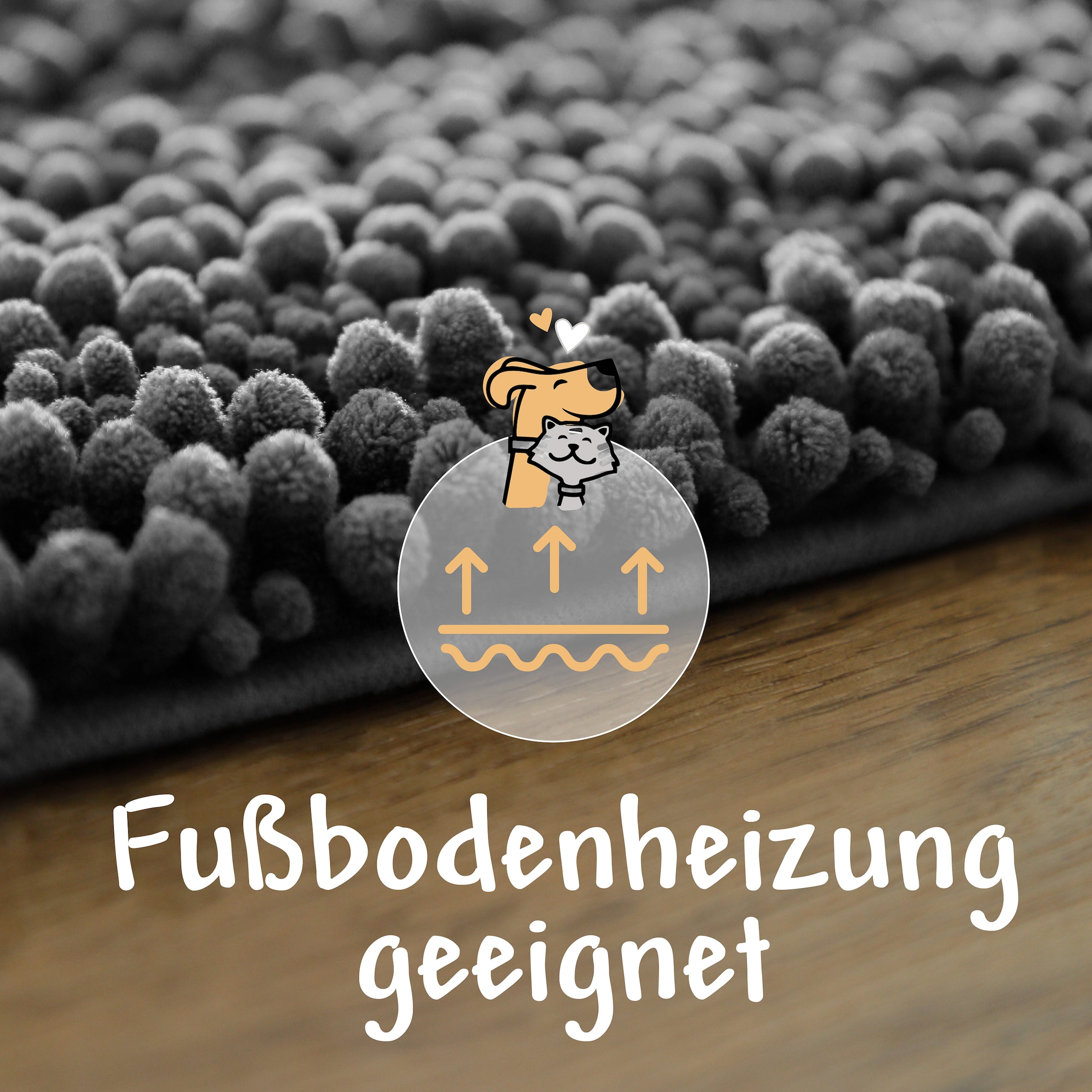 Wecon home Teppich »Cooper« rechteckig 22 mm Höhe Haustierteppich, rutschfest, waschbar, weicher Chenille Teppich