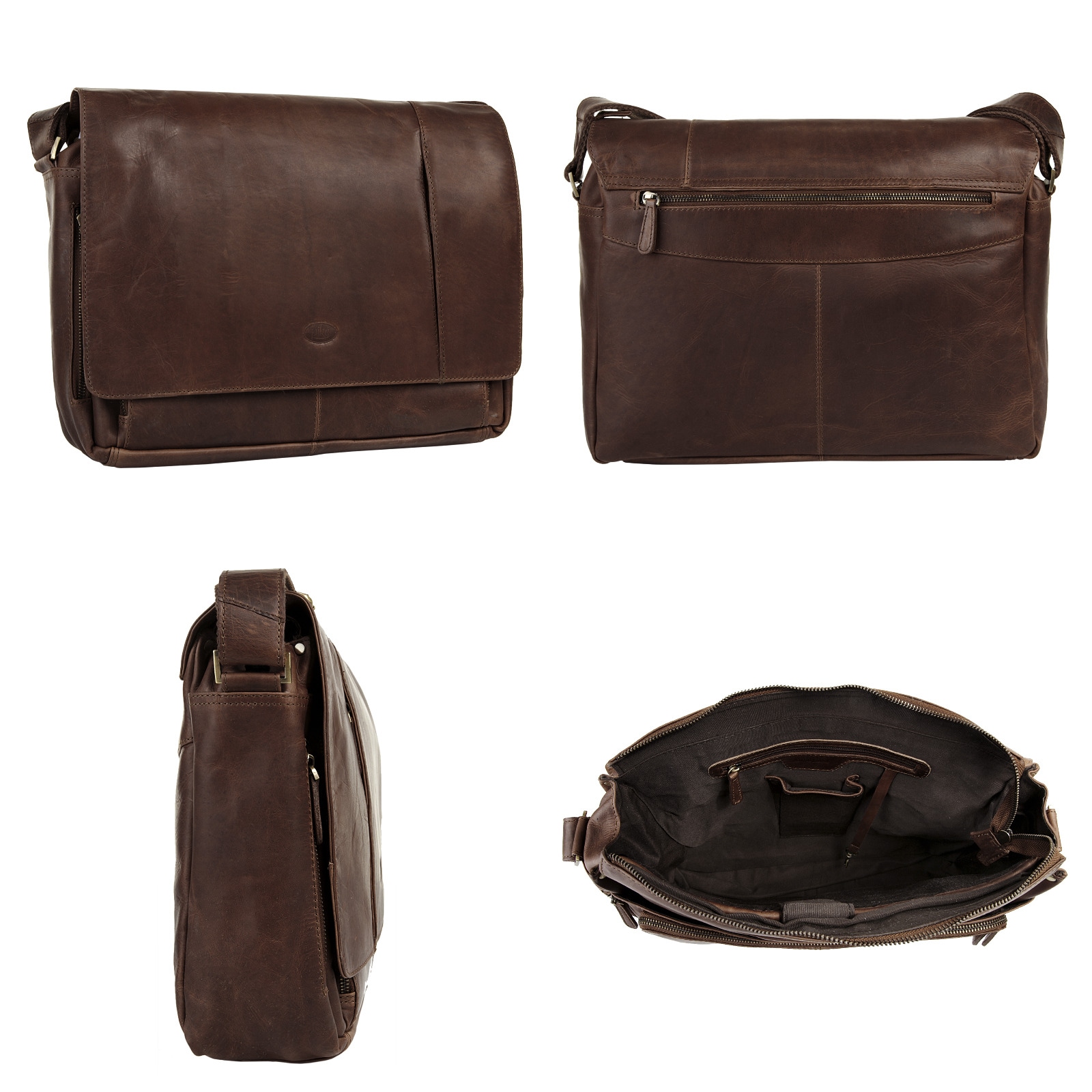 Piké Messenger Bag, echt Leder