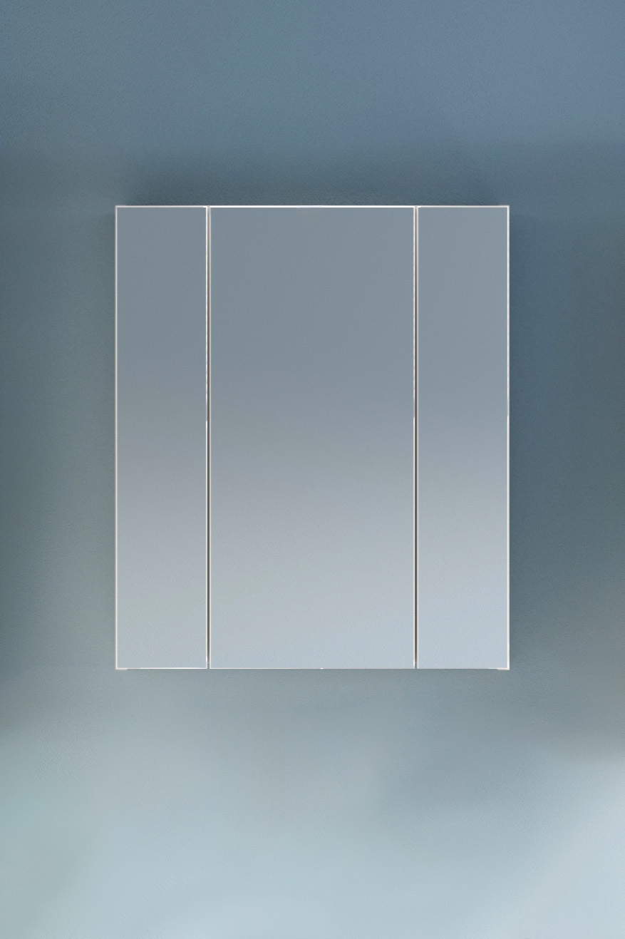 INOSIGN Badezimmerspiegelschrank »Malmö, Breite 60 cm, 3 Spiegeltüren, 9 Fä günstig online kaufen