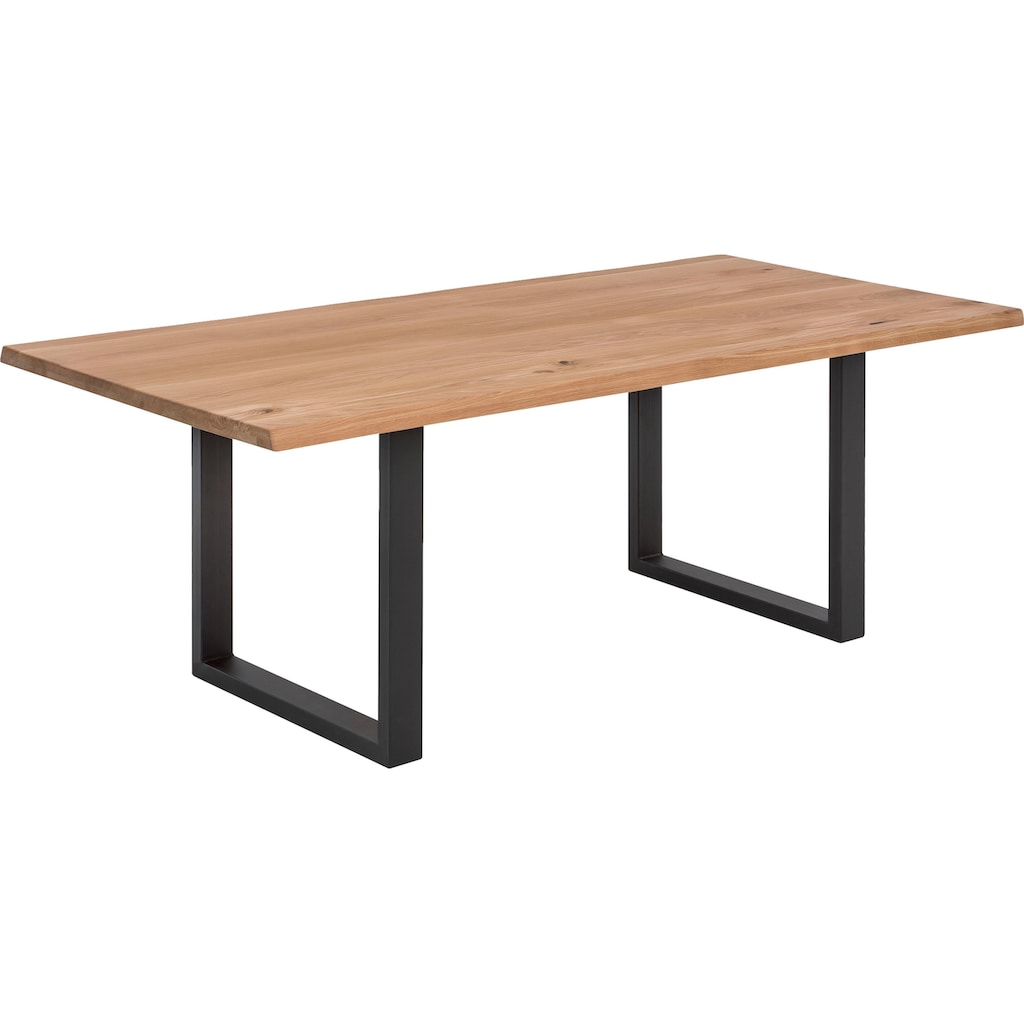 SIT Esstisch »Tops&Tables«, mit Tischplatte aus Wildeiche, mit Baumkante wie gewachsen, Shabby Chic, Vintage