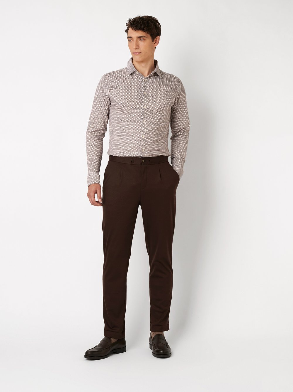 DESOTO Langarmhemd »Jersey Casual Kent«