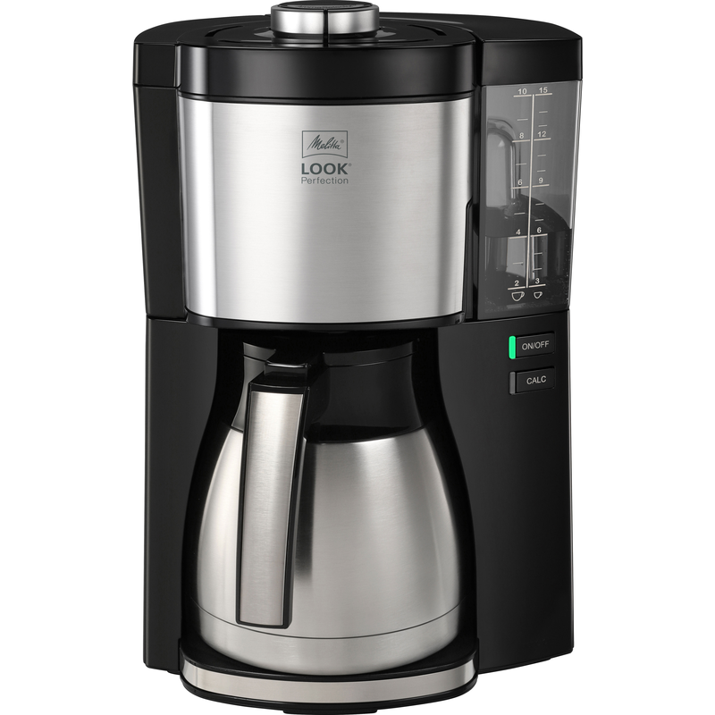 MELITTA Filterkaffeemaschine »Look Therm Perfection 1025-16« 1, 25 l Kaffeekanne Papierfilter 1x4 schwarz/altsilberfarben