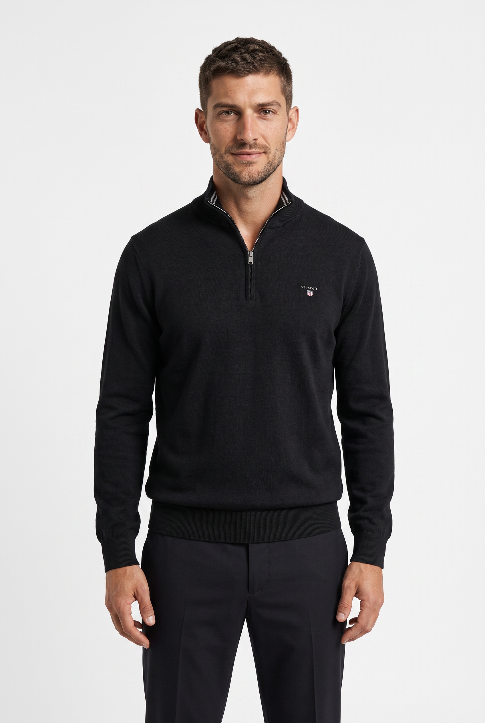 Gant Troyer »CLASSIC COTTON HALF ZIP« Regular fit mit Troyerkragen