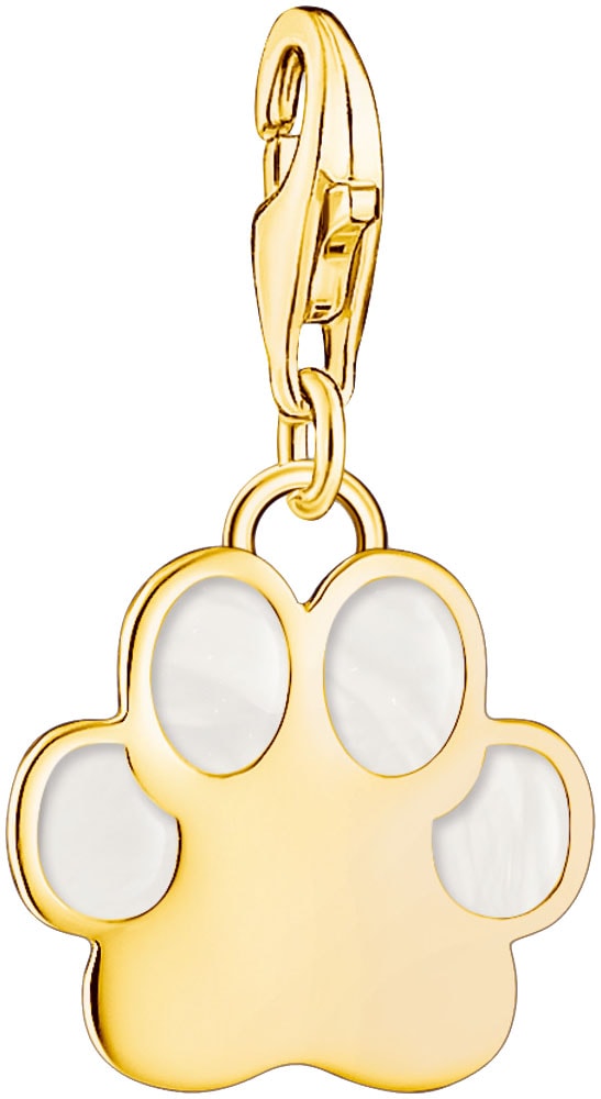 Thomas Sabo Charm-Einhänger »Hundepfote Mit Weißer Kaltemaille«