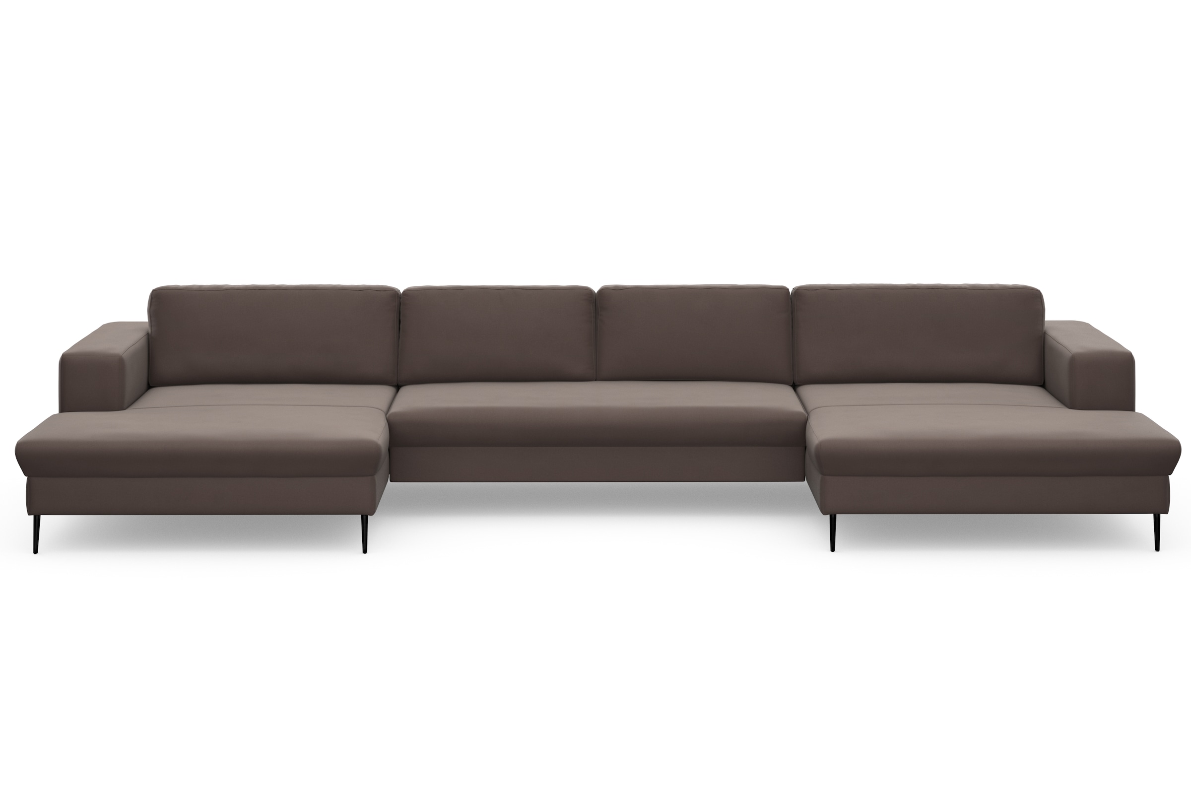 DOMO collection Wohnlandschaft »Modica U-Form«, XXL, in moderner Optik mit, 2 großzügigen Recamieren, auch in Cord