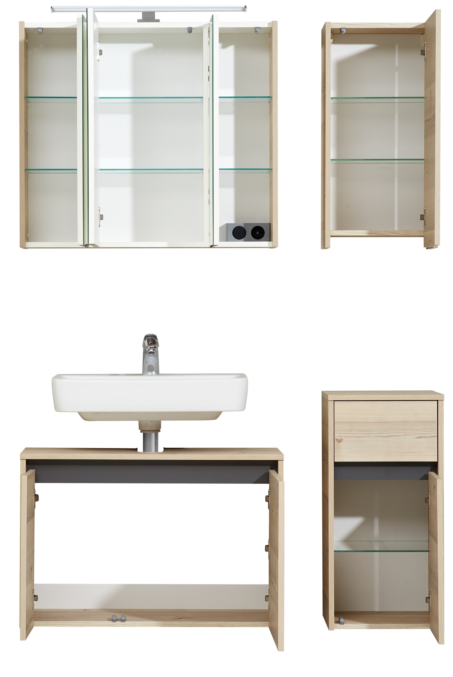 Saphir Badmöbel-Set »Quickset 393« Komplett-Set, 4 Stk. tlg. günstig online kaufen