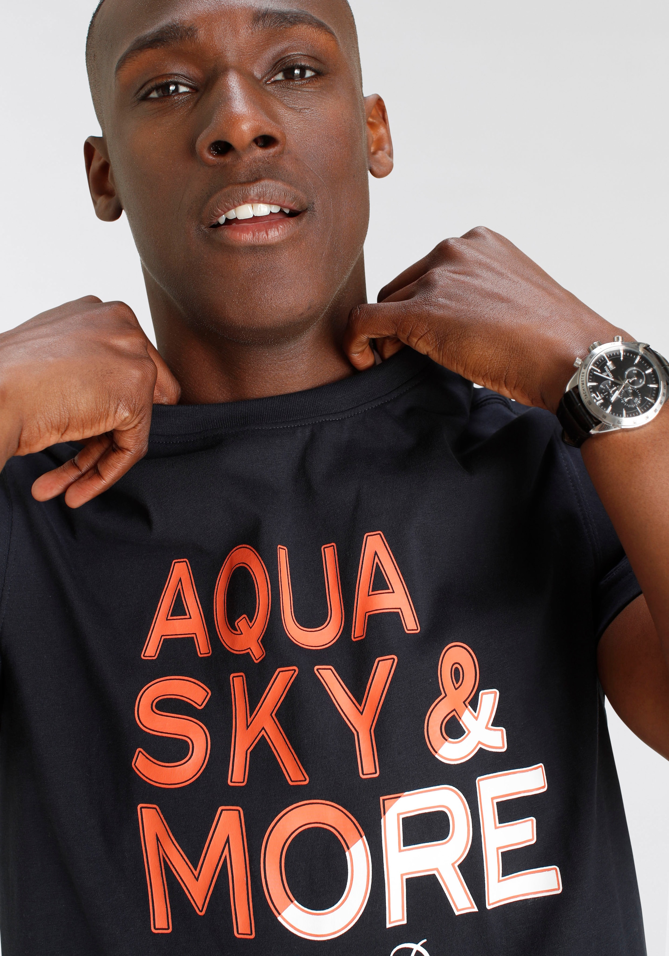 DELMAO T-Shirt Kurzarm,  bedruckt,  Rundhals,  aus Baumwolle