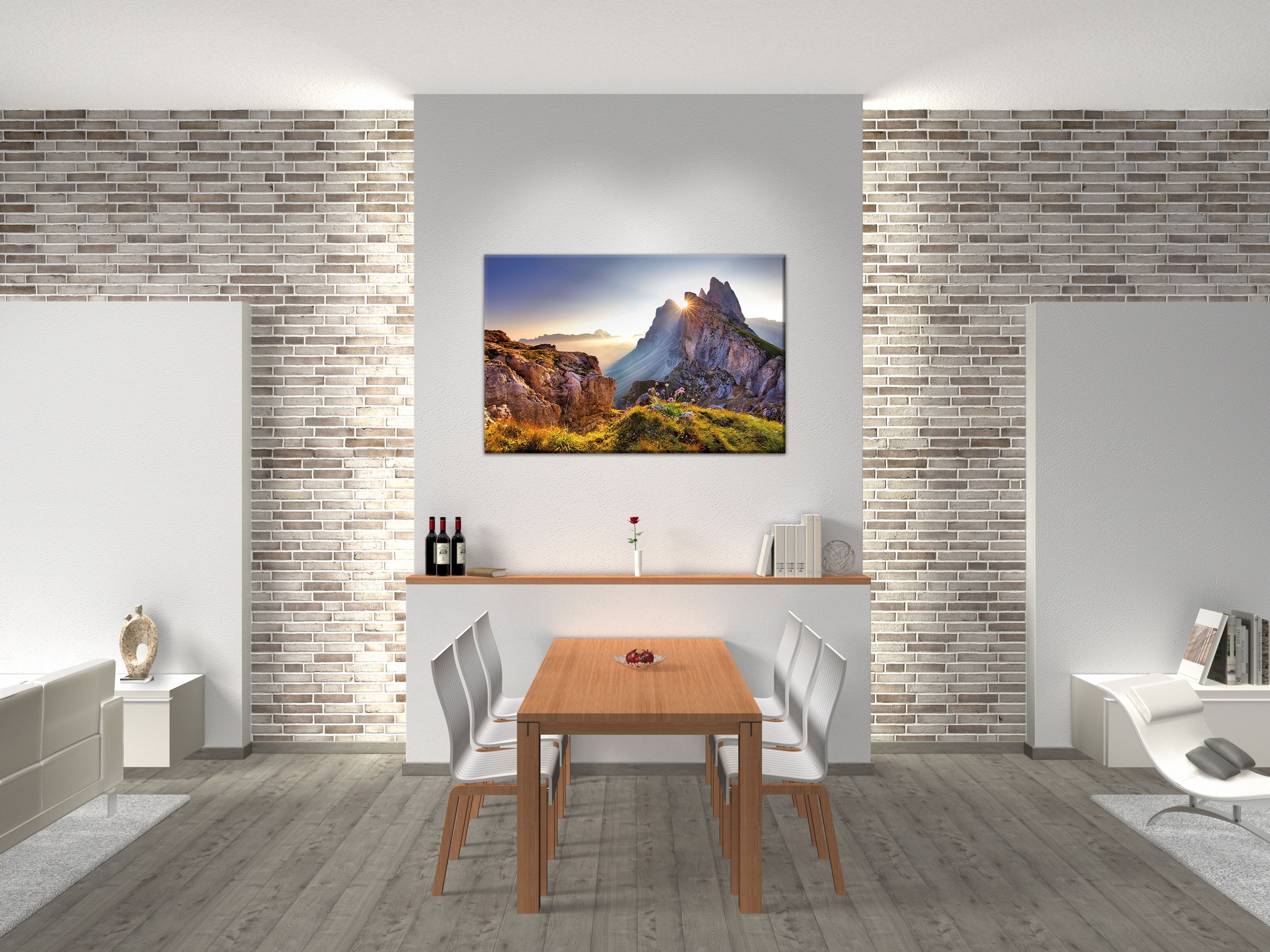 Bönninghoff Leinwandbild, Berge-Berge & Alpenbilder-Landschaft-Landschaften günstig online kaufen