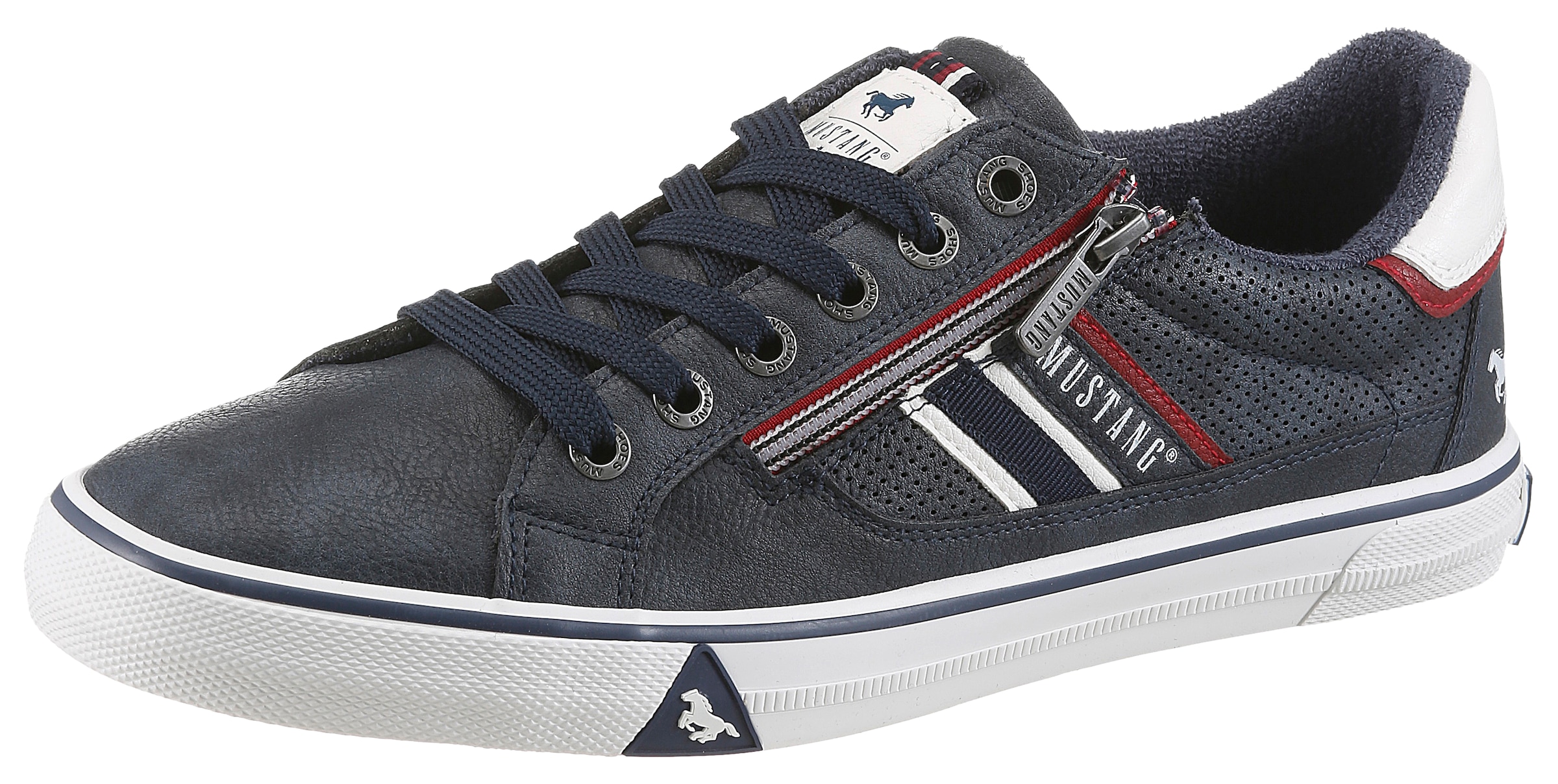 Mustang Shoes Sneaker »Giuliano«  Freizeitschuh, Halbschuh, Schnürschuh mit modischem Lochmuster