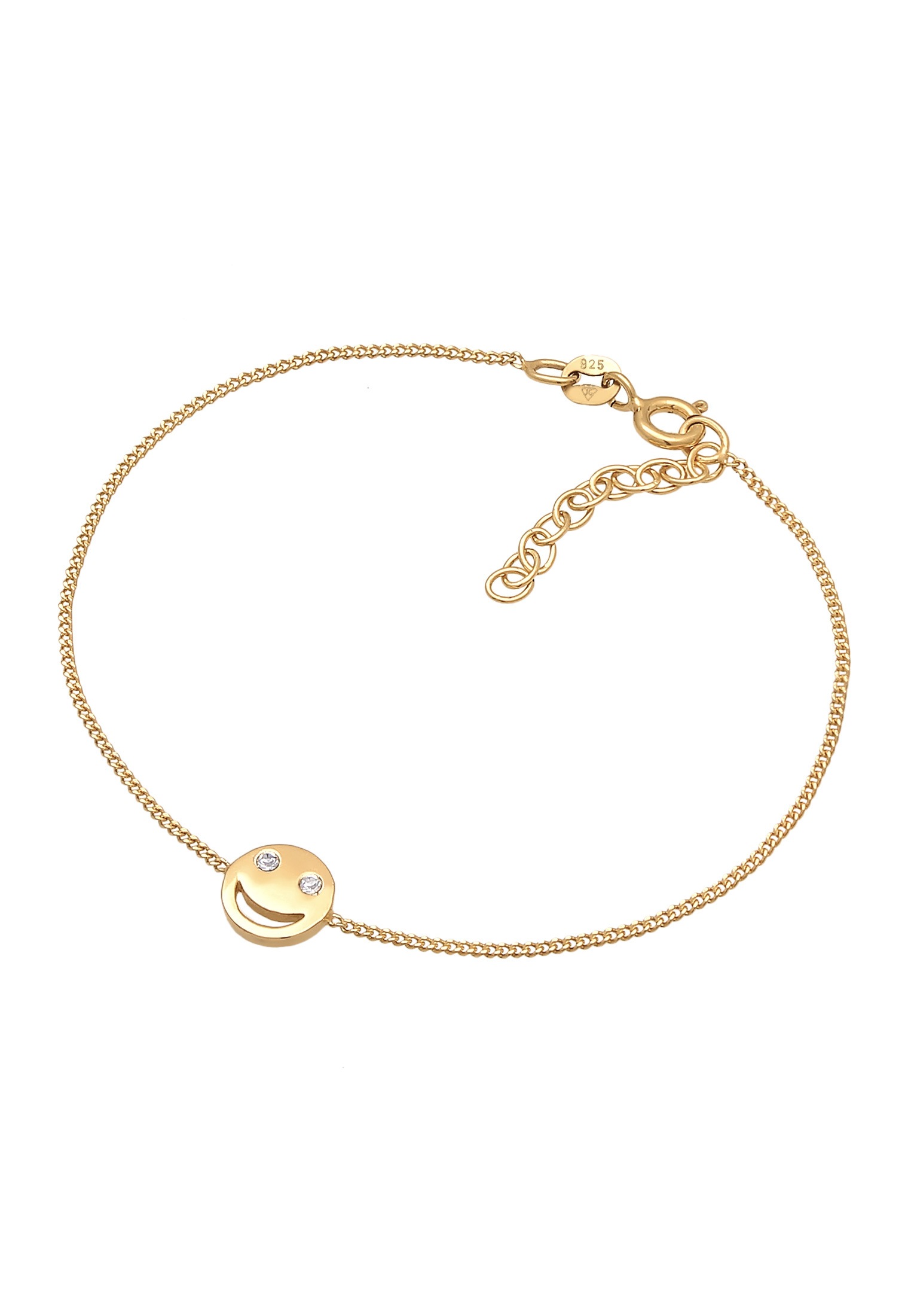 Elli Armband »mit Smile Face und Kristalle 925 Silber«
