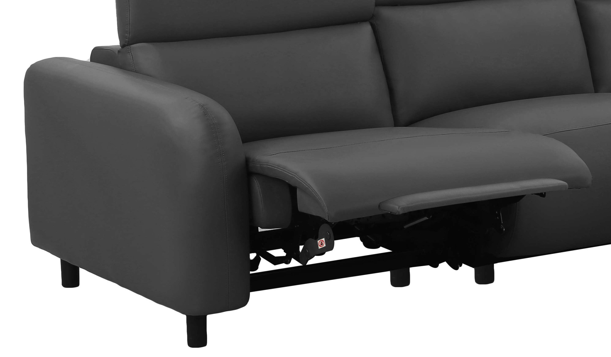 Home affaire Ecksofa »SKAANE Kunstleder, L-Form, 274 cm, manuelle u. elektrische Funktion,«, rundes Design, Kopfteilverstellung, Federkernpolsterung