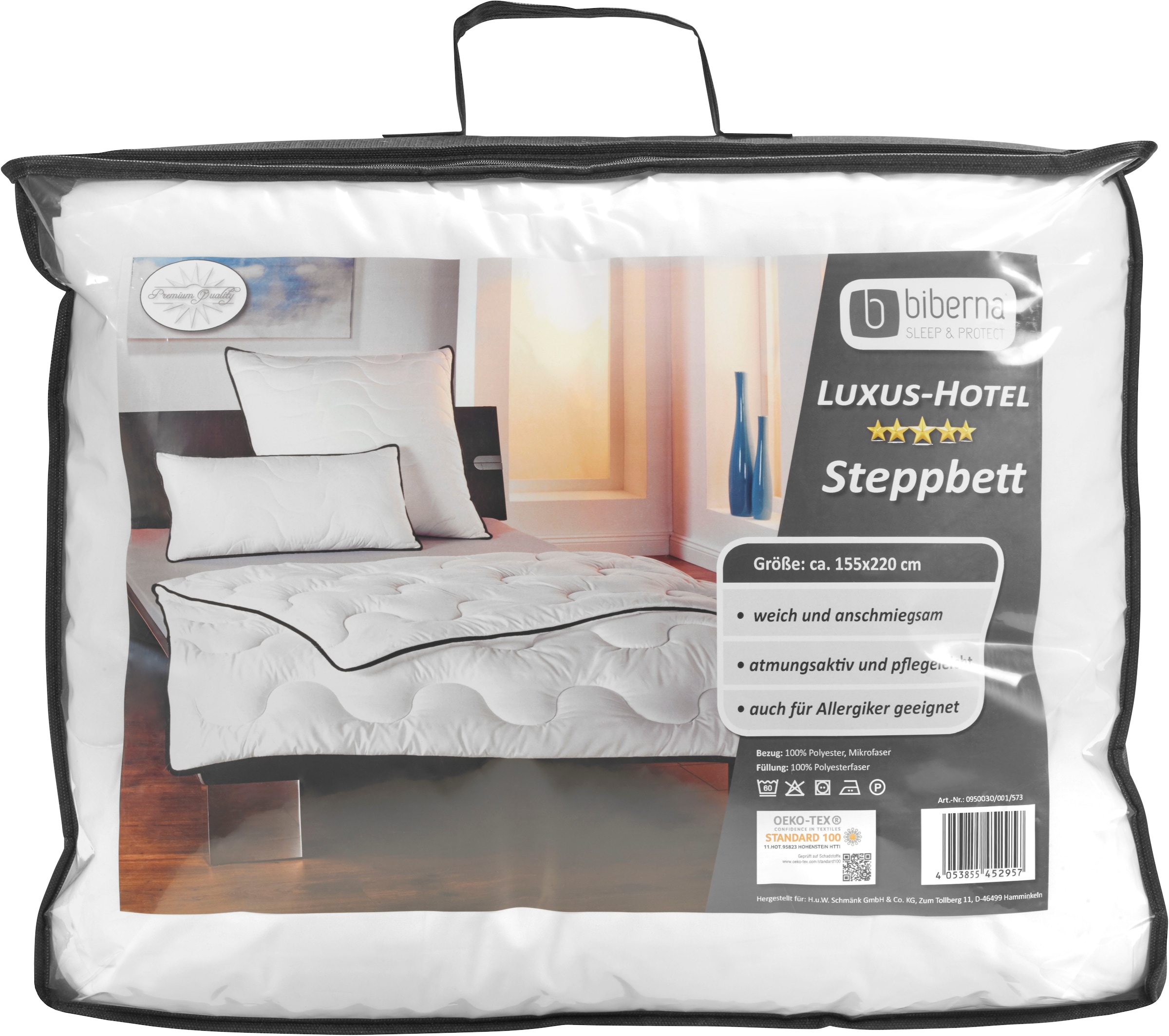 Biberna Sleep & Protect Microfaserbettdecke »Sleep & Protect Inlett "Welle"«, normal, (1 St.)