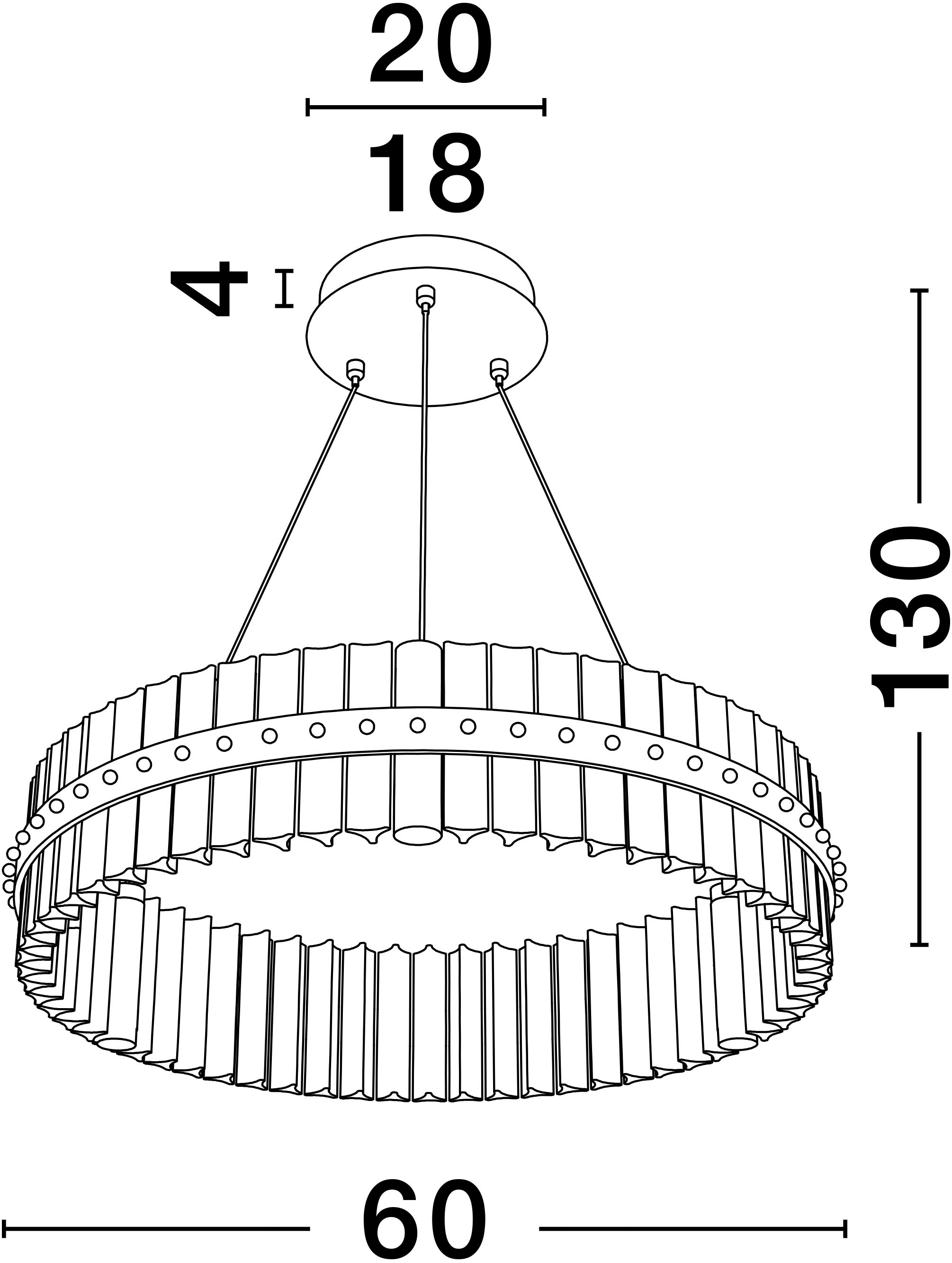Nova Luce Pendelleuchte »KEZO« LED-Modul 1 Stk. Warmweiß