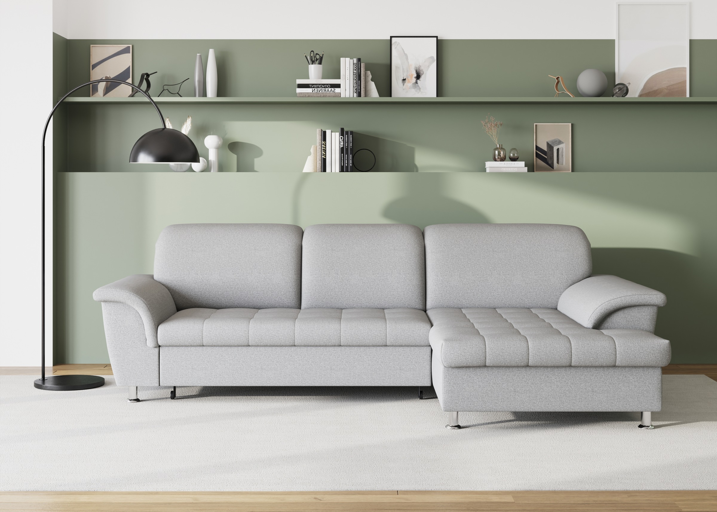 DOMO collection Ecksofa »Franzi Steppung im Sitzbereich B7T/H: 278/162/80 c günstig online kaufen