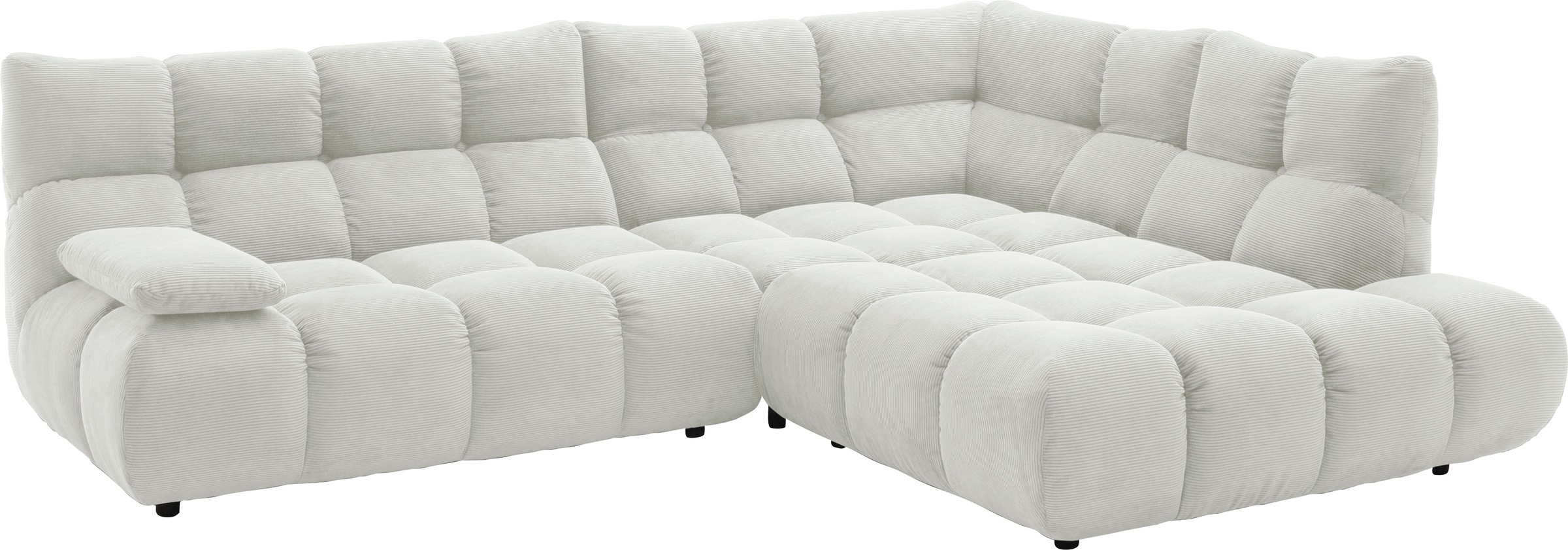 Home affaire Ecksofa »Cozy Bubble, mit klappbarer Armlehne, Breite 324 cm« günstig online kaufen