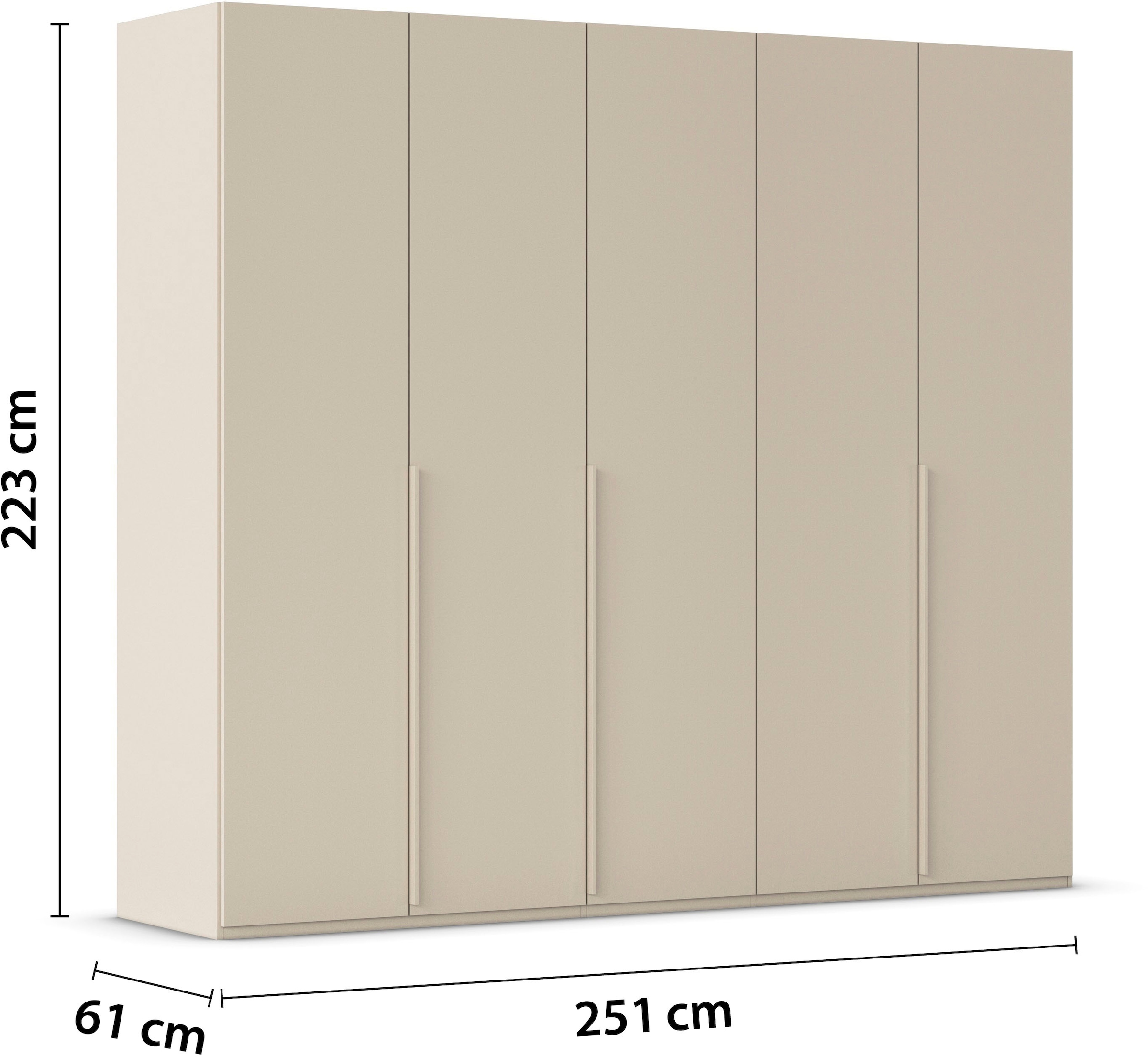 LeGer Home by Lena Gercke Kleiderschrank »Schrank Garderobe Ankleide Schlafzimmer Flur Serina«, (in 3 verschiedenen Ausstattungen BASIC/CLASSIC/PREMIUM), in 6 Breiten (101 - 401 cm) mit Front Glas oder Dekor MADE IN GERMANY