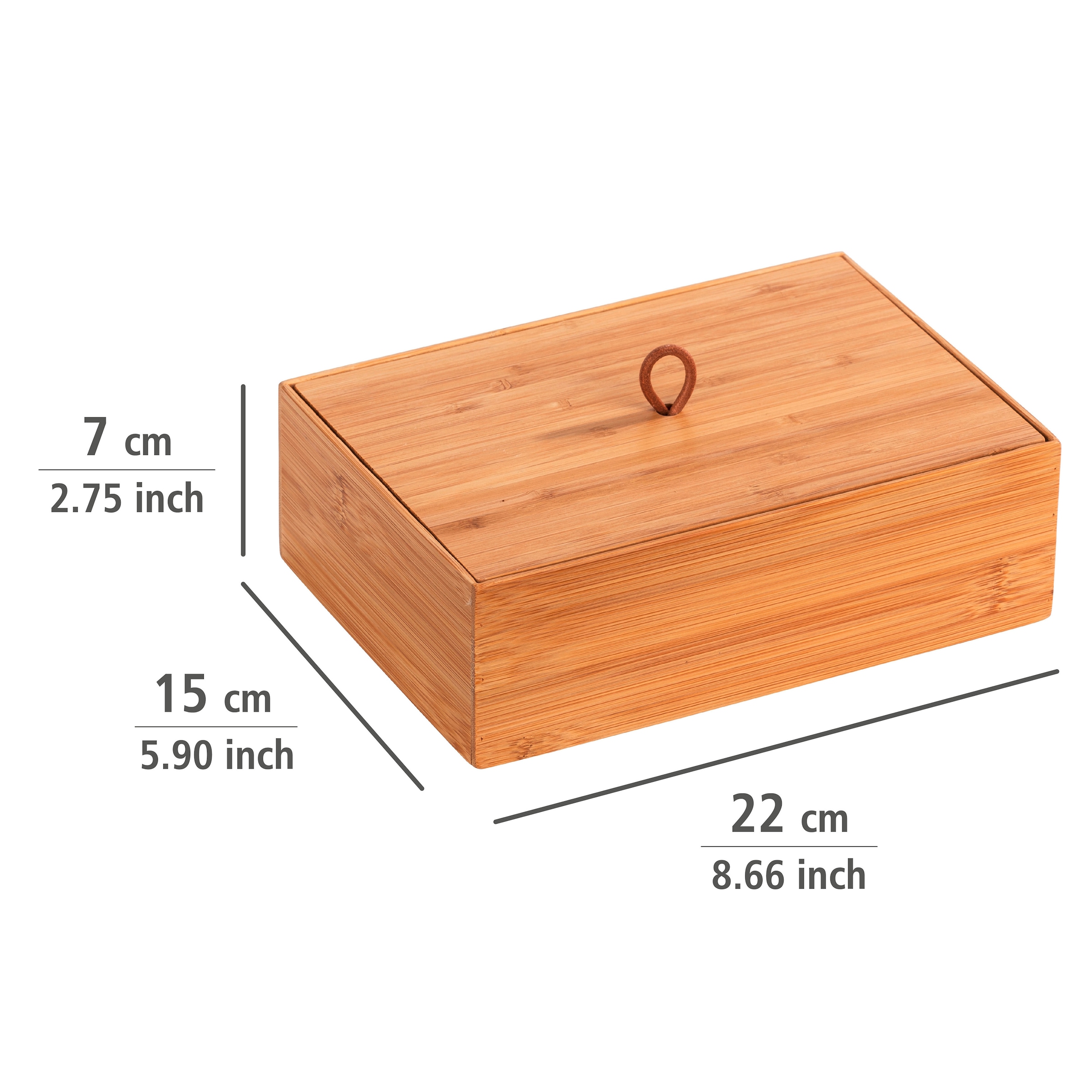 WENKO Aufbewahrungsbox »Terra«, (1 St.), mit Deckel und praktischer Schlaufe