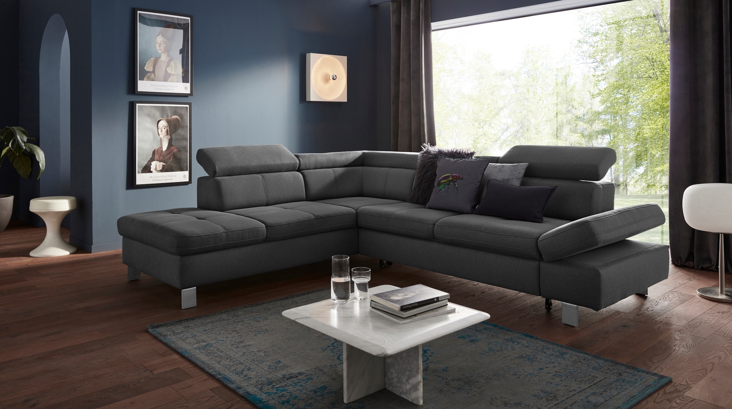 exxpo - sofa fashion Ecksofa "Fiji, L-Form", mit Kopf- bzw. Rückenverstellu günstig online kaufen