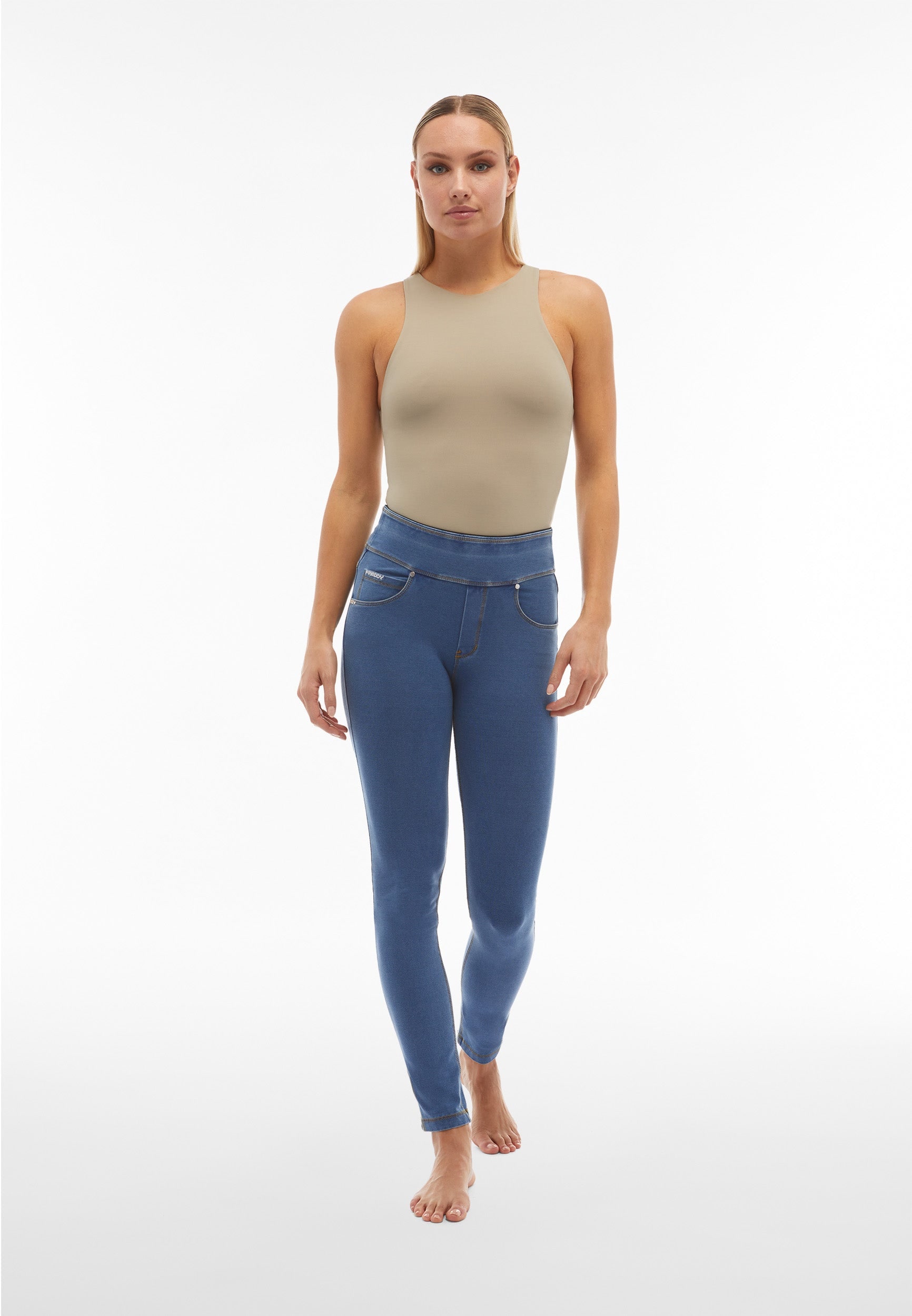 Freddy Shapingleggings »NOW SKINNY  YOGA«  mit Lifting & Shaping Effekt und Umschlagbund