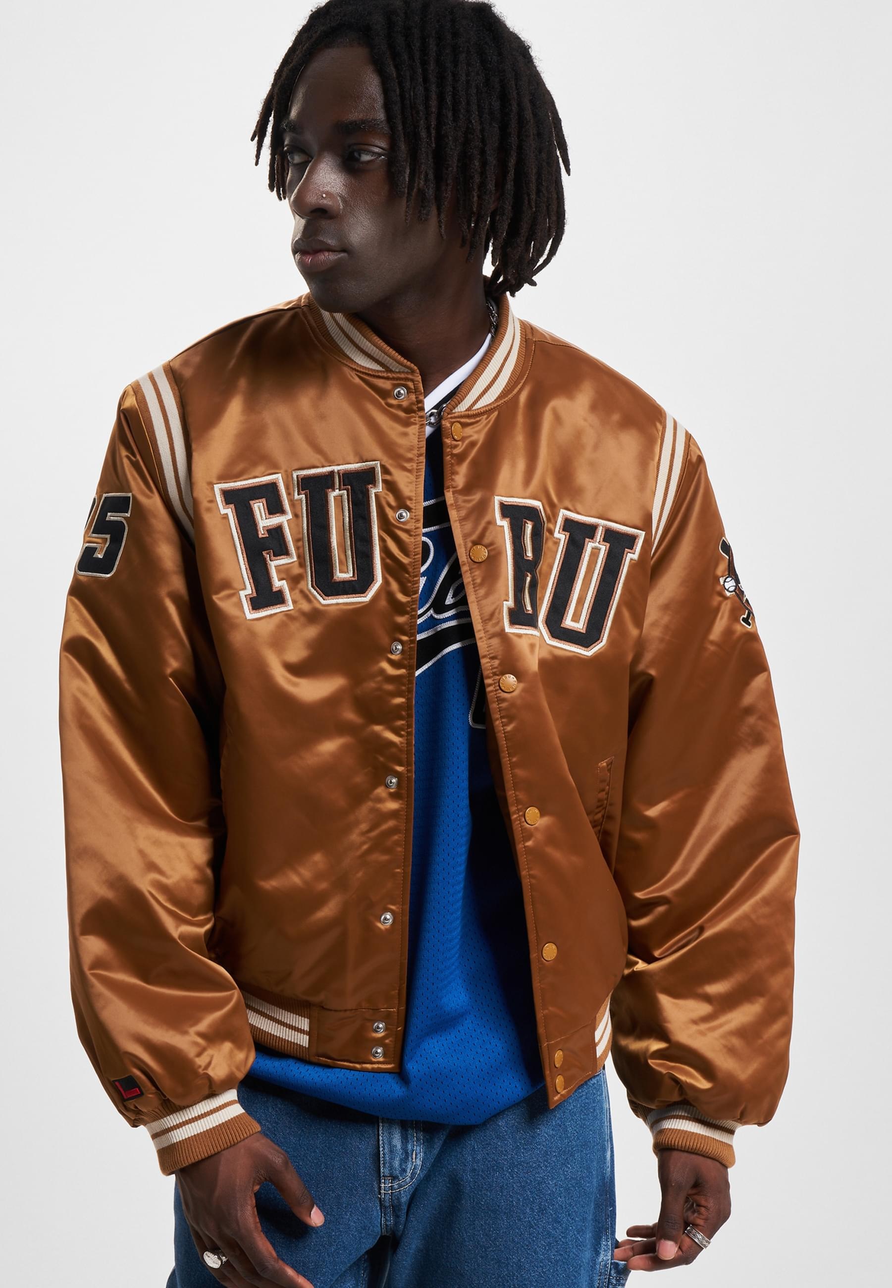Fubu Bomberjacke »Fubu Herren FM233-001-1 FUBU College Satin Varsity Jacket« 1 Stk. tlg. ohne Kapuze