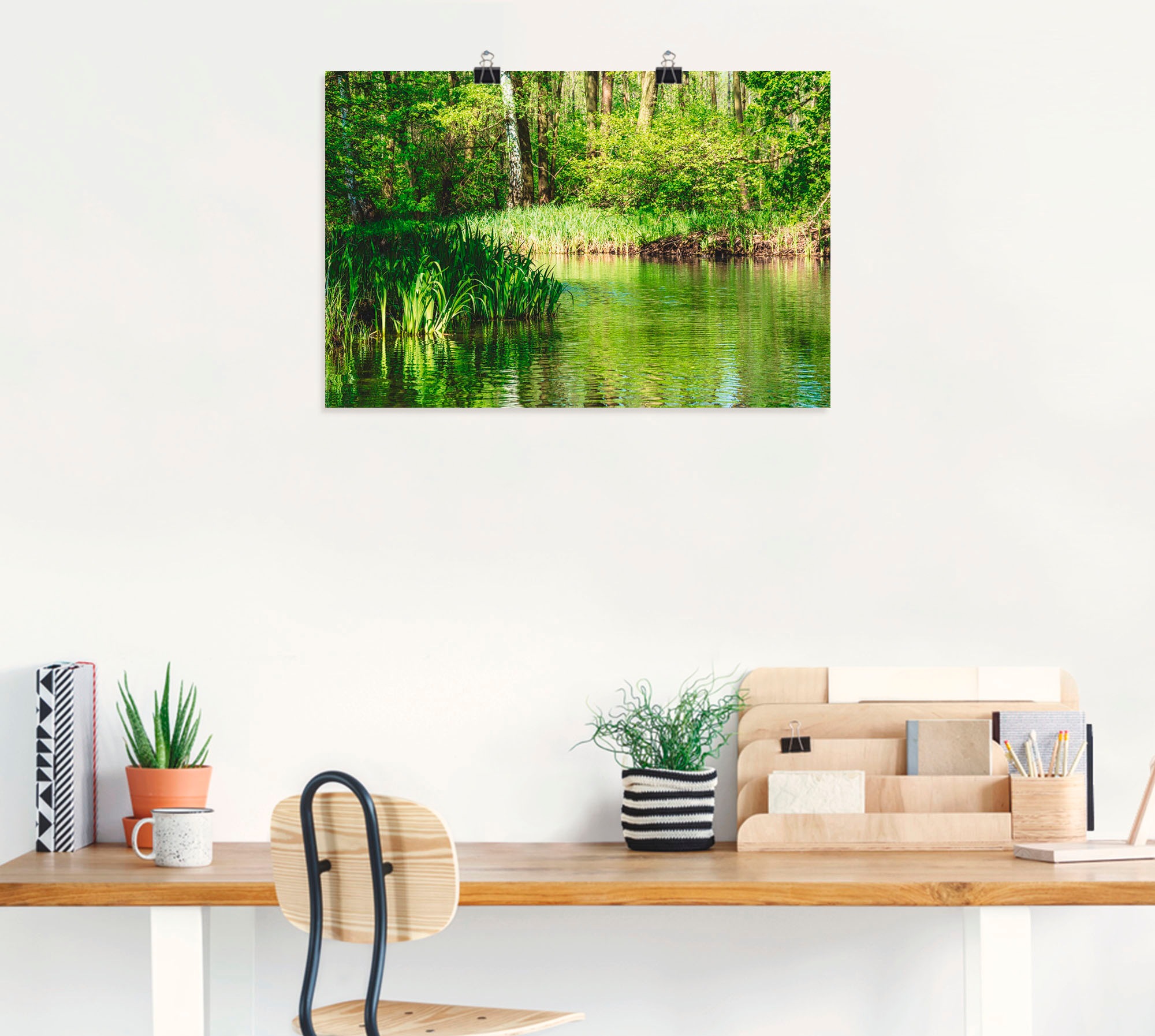 Artland Poster »Landschaft im Spreewald bei Lübbenau II«, Wald, (1 St.), als Alubild, Leinwandbild, Wandaufkleber oder Poster in versch. Größen