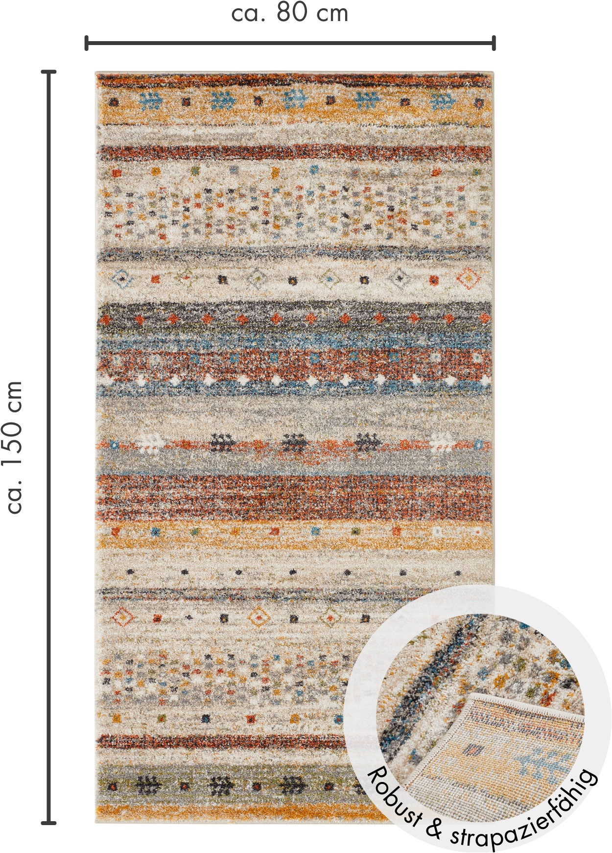 LUXOR living Teppich »Montreal«, rechteckig, 12 mm Höhe, Kurzflor, modernes Design, Wohnzimmer, Schlafzimmer