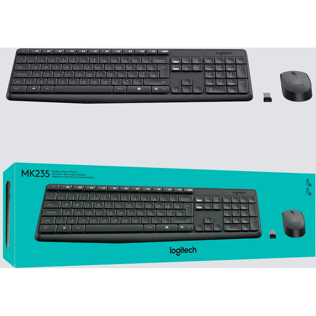 Logitech Tastatur »Wireless Combo MK235 - DE-Layout«