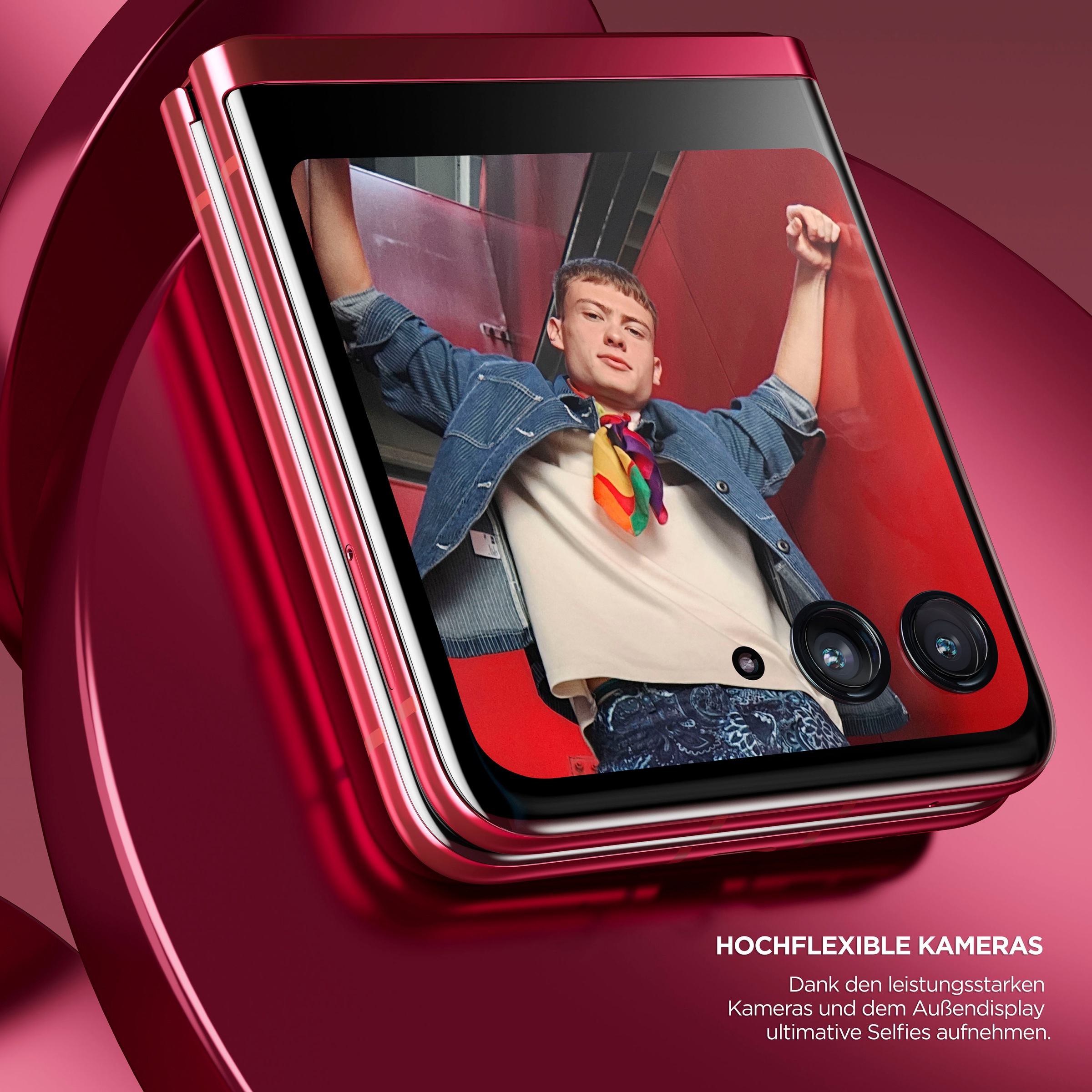 17. Bild von Motorola Smartphone »Motorola razr40 ultra«, Viva Magenta, 17,52 cm/6,9 Zoll, 256 GB Speicherplatz, 12 MP Kamera