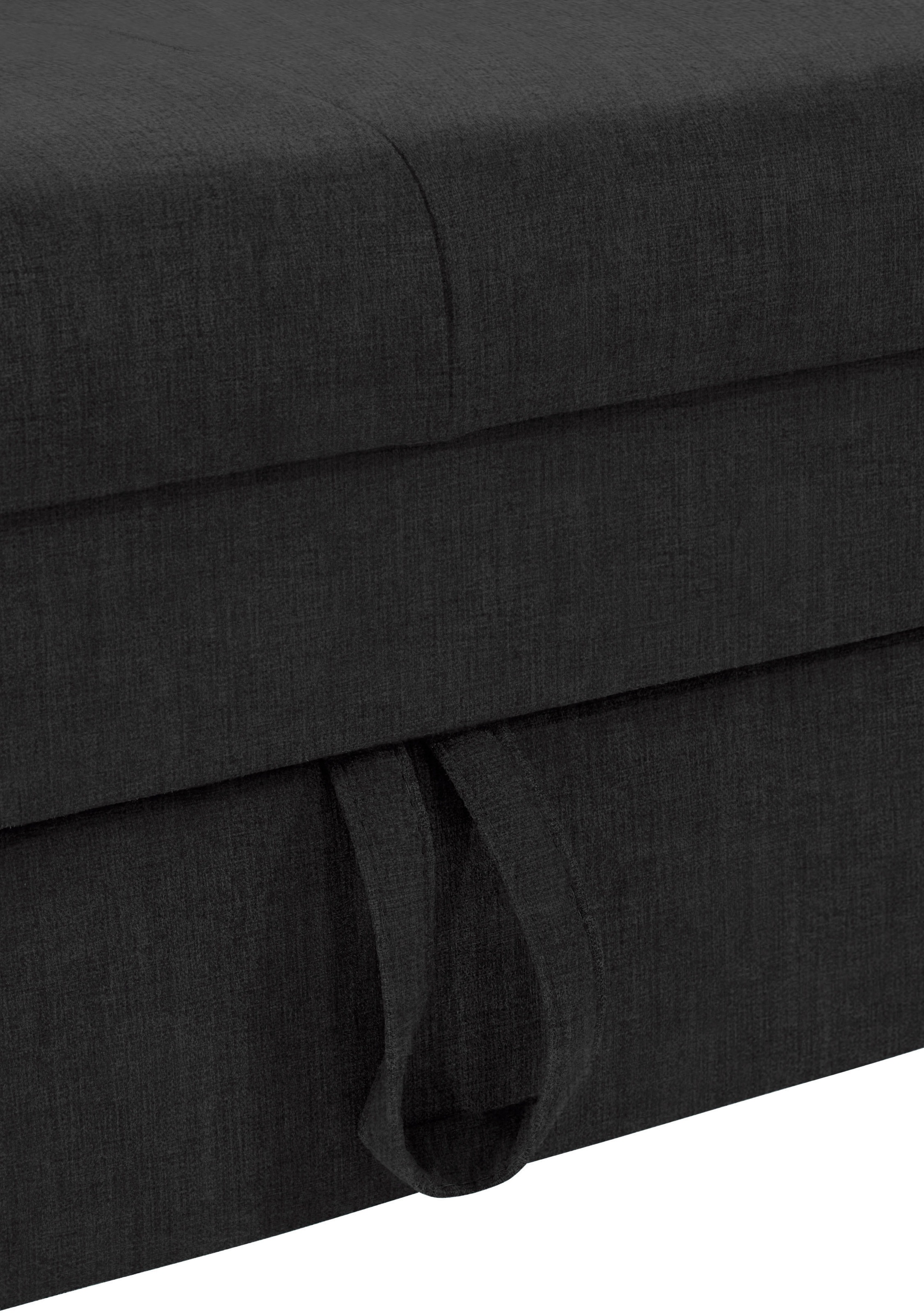 COTTA Ecksofa »Mia L-Form mit 3 Zierkissen«, wahlweise mit Bettfunktion, Bettkasten, Beleuchtung & Wireless-Charger