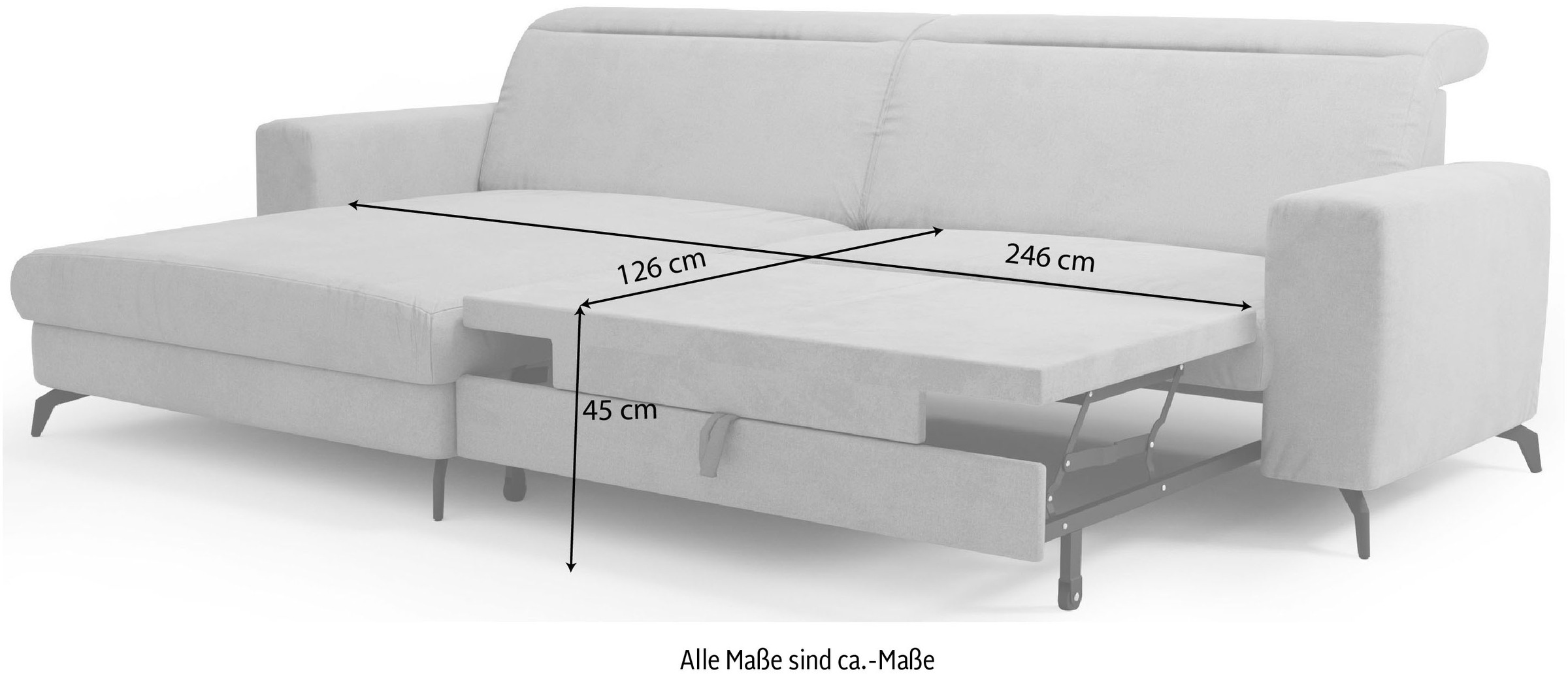 sit&more Ecksofa »Bolero L-Form«