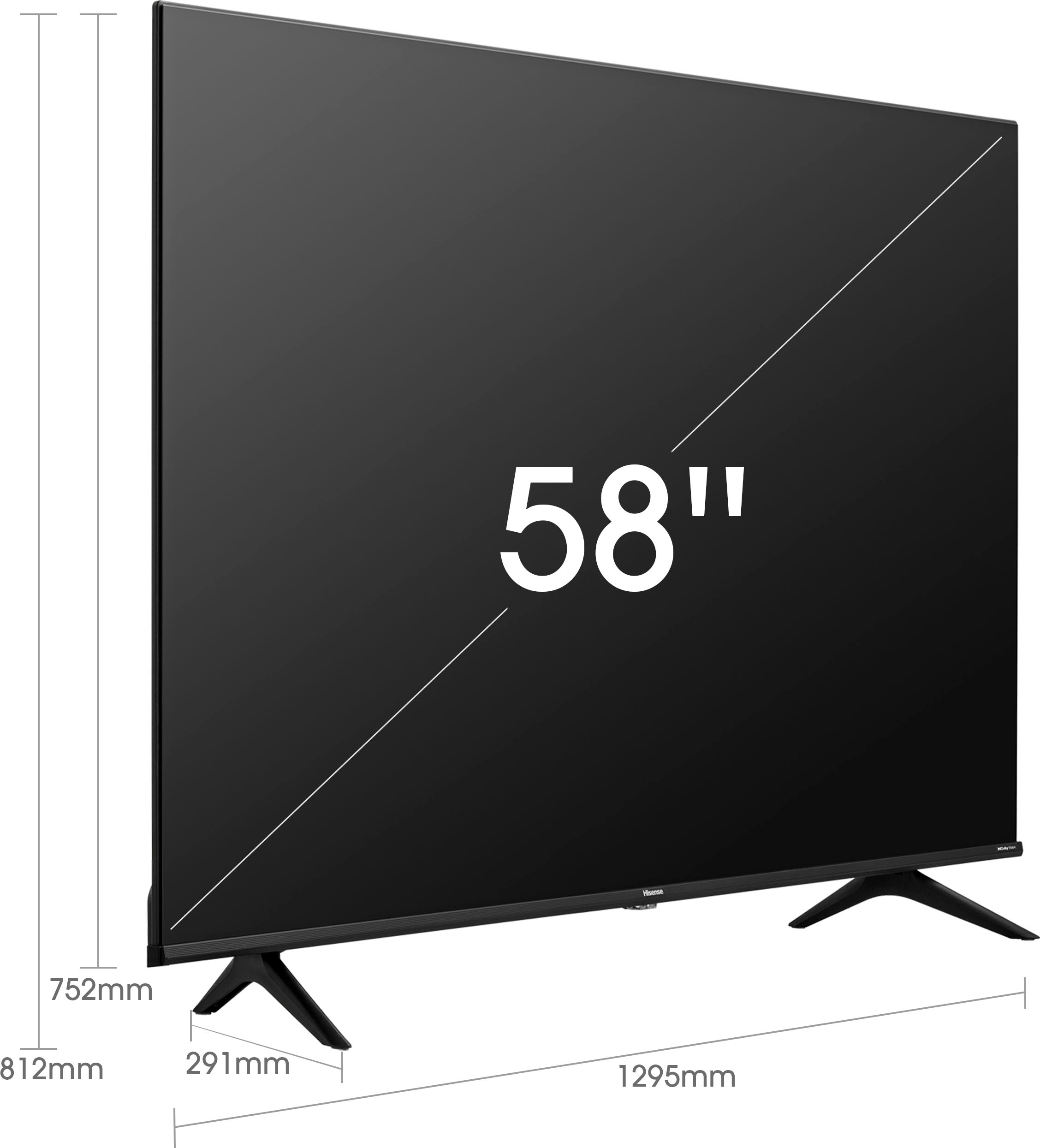 Hisense LED-Fernseher »58A6FG«, 146 cm/58 Triple Smart-TV, HD, T/ bestellen T2,Frameless,Alexa Ultra X S2/ Built-In,DTS 4K online Tuner Virtual Zoll, DVB-C/S